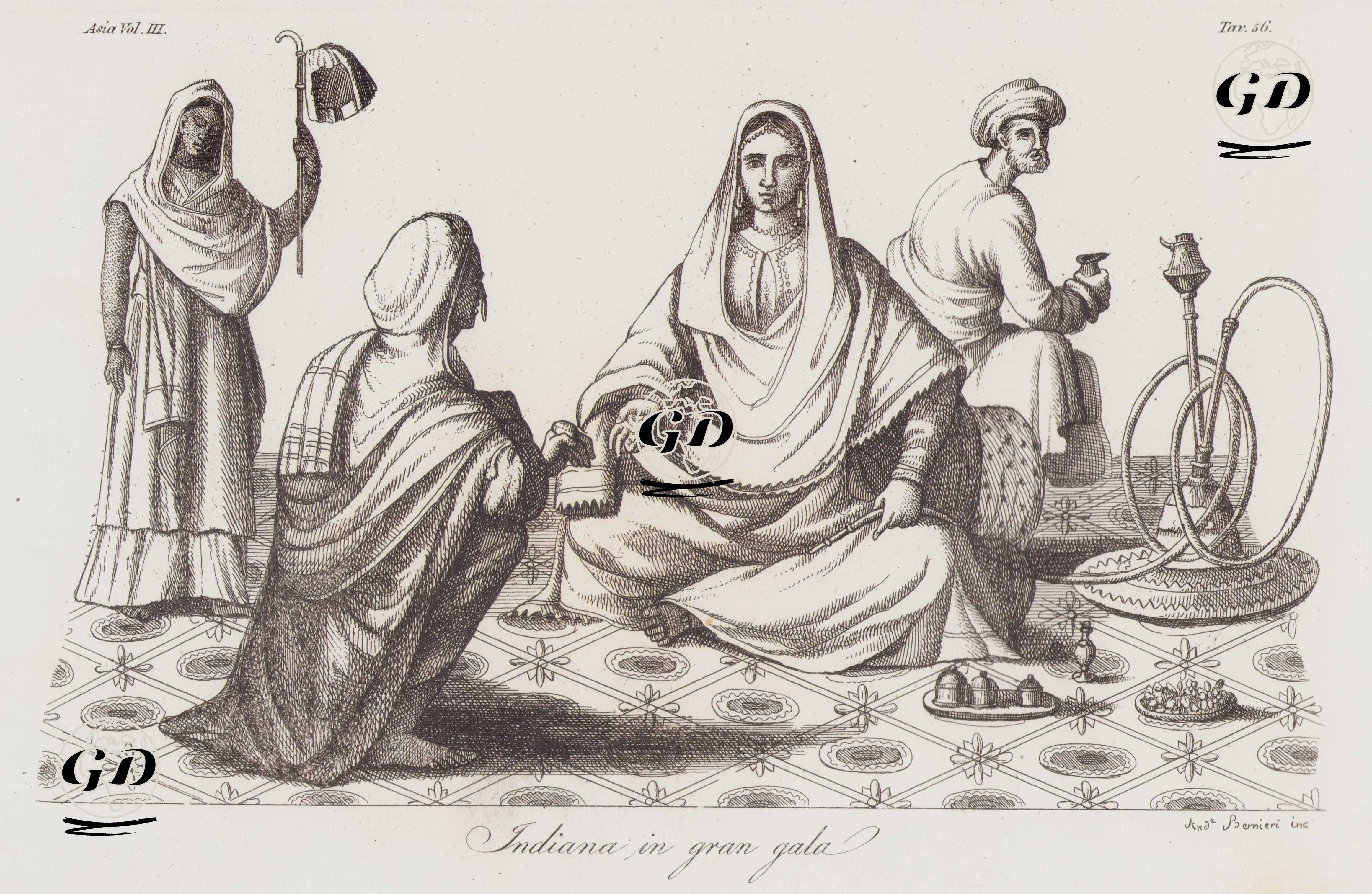 XVIII. Yüzyılın Başlarında Büyük Gala'da Hintlilerin Kıyafetleri, Asya Cilt III. Resim 56. -  - 1820's-1840's