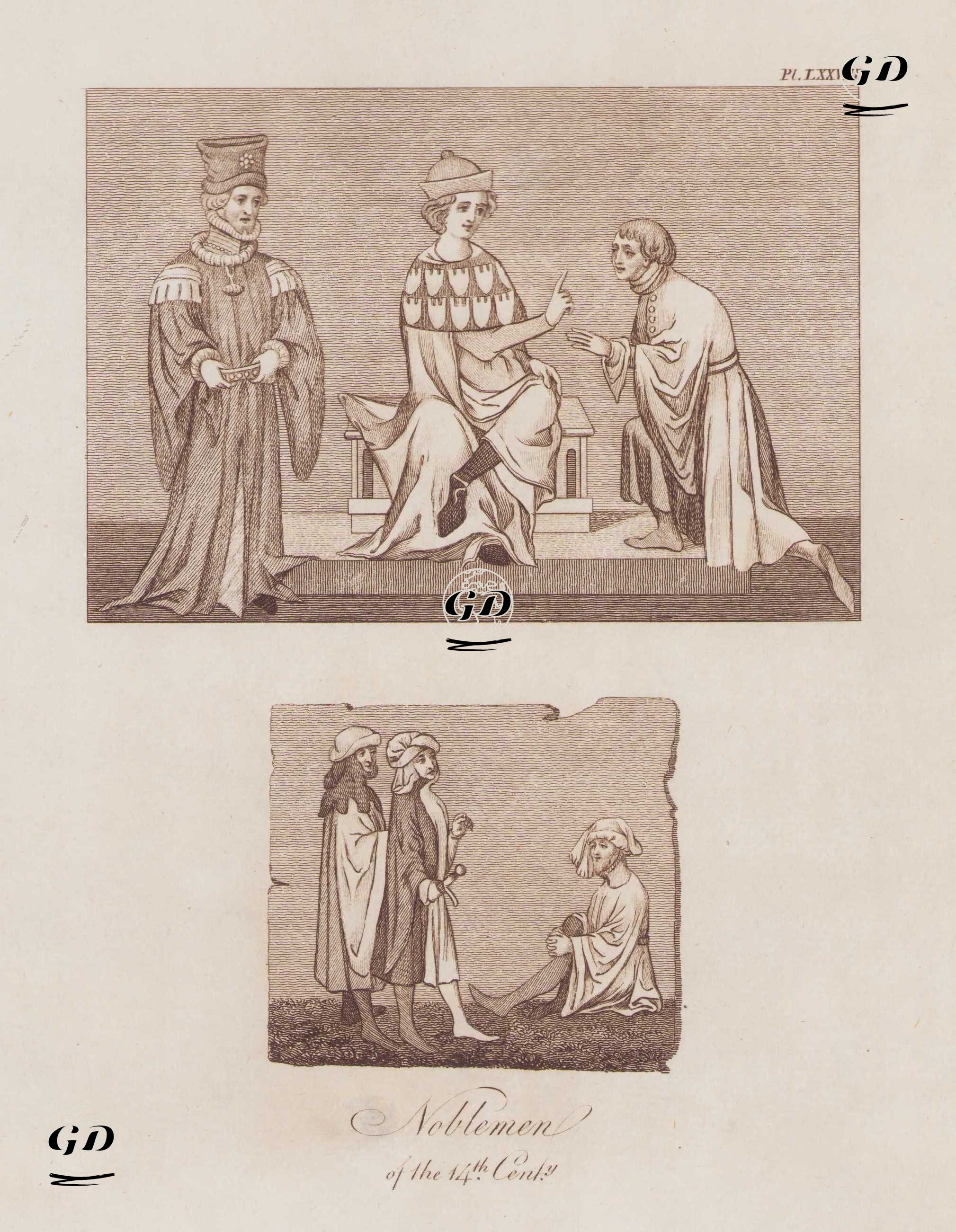 14.Yüzyılda İngiliz Soylularının Kıyafetleri, Resim 78. -  - 1842
