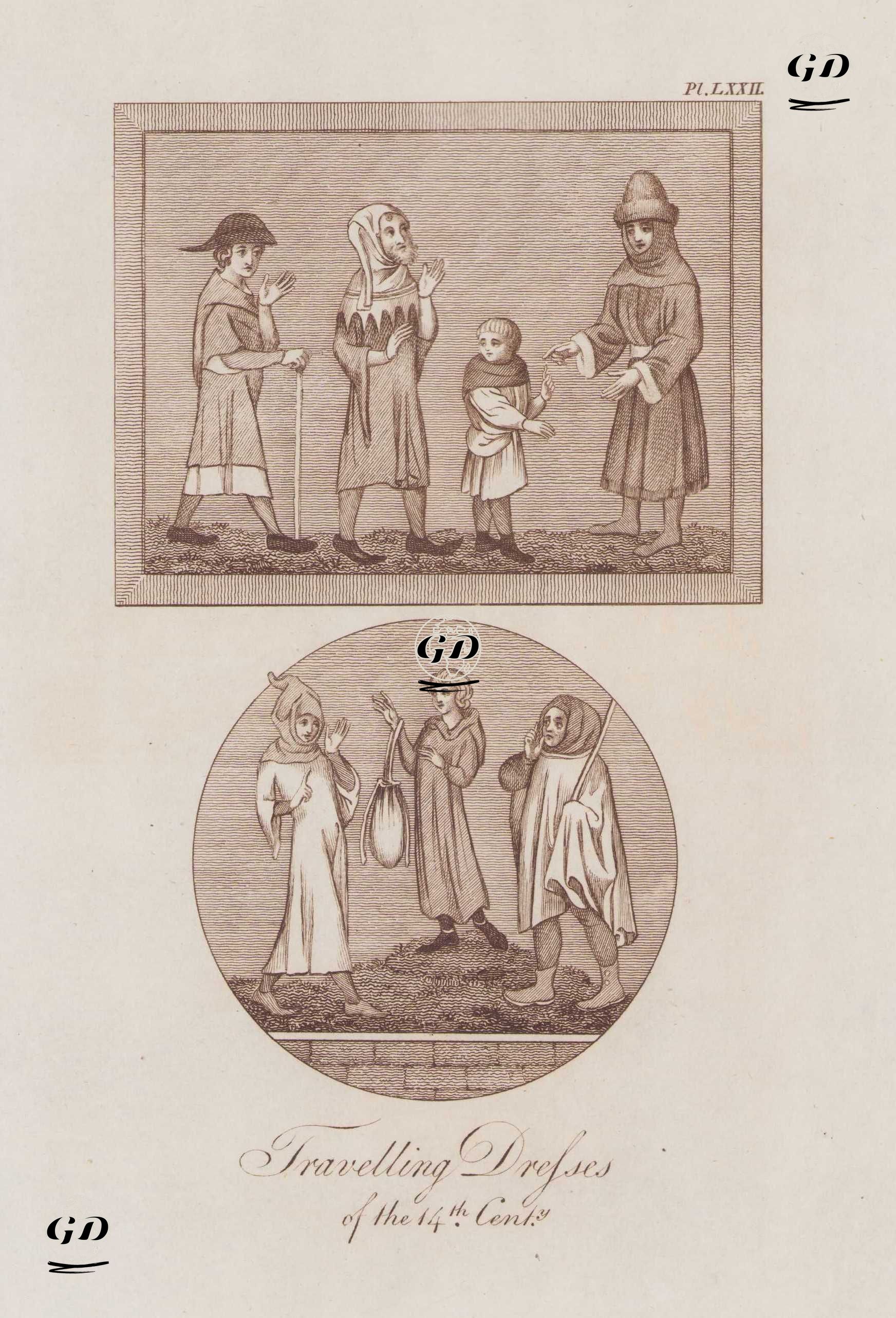 14.Yüzyılda İngilizlerin Seyahat Kıyafetleri, Resim 72. -  - 1842