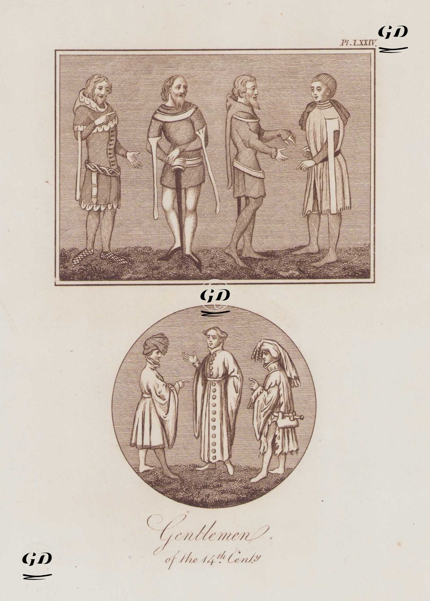 14.Yüzyılda İngiliz Beyefendileri ve Kıyafetleri, Resim 74. -  - 1842