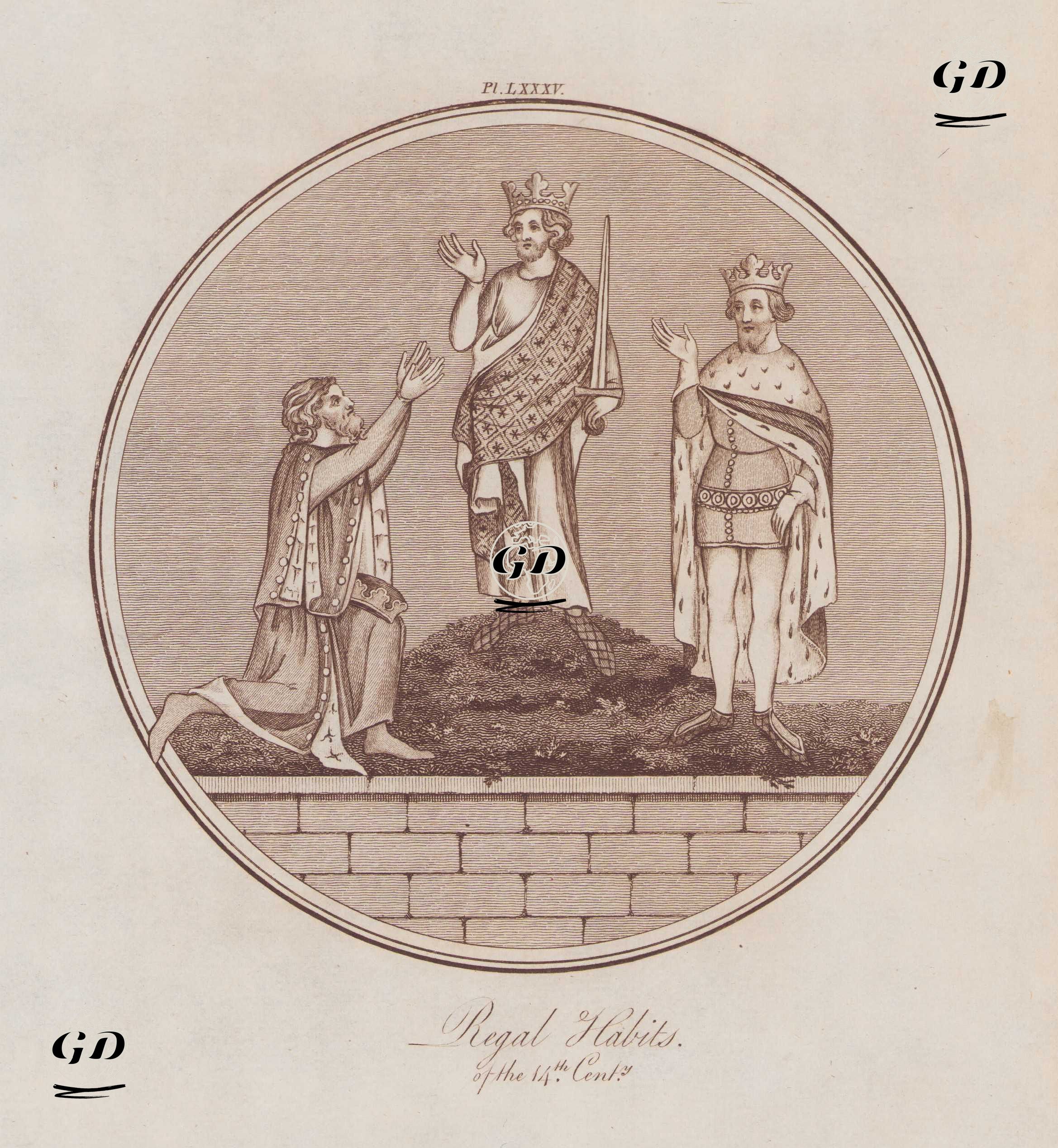 14.Yüzyılda İngiliz Kraliyet Kıyafetleri, Resim 85. -  - 1842