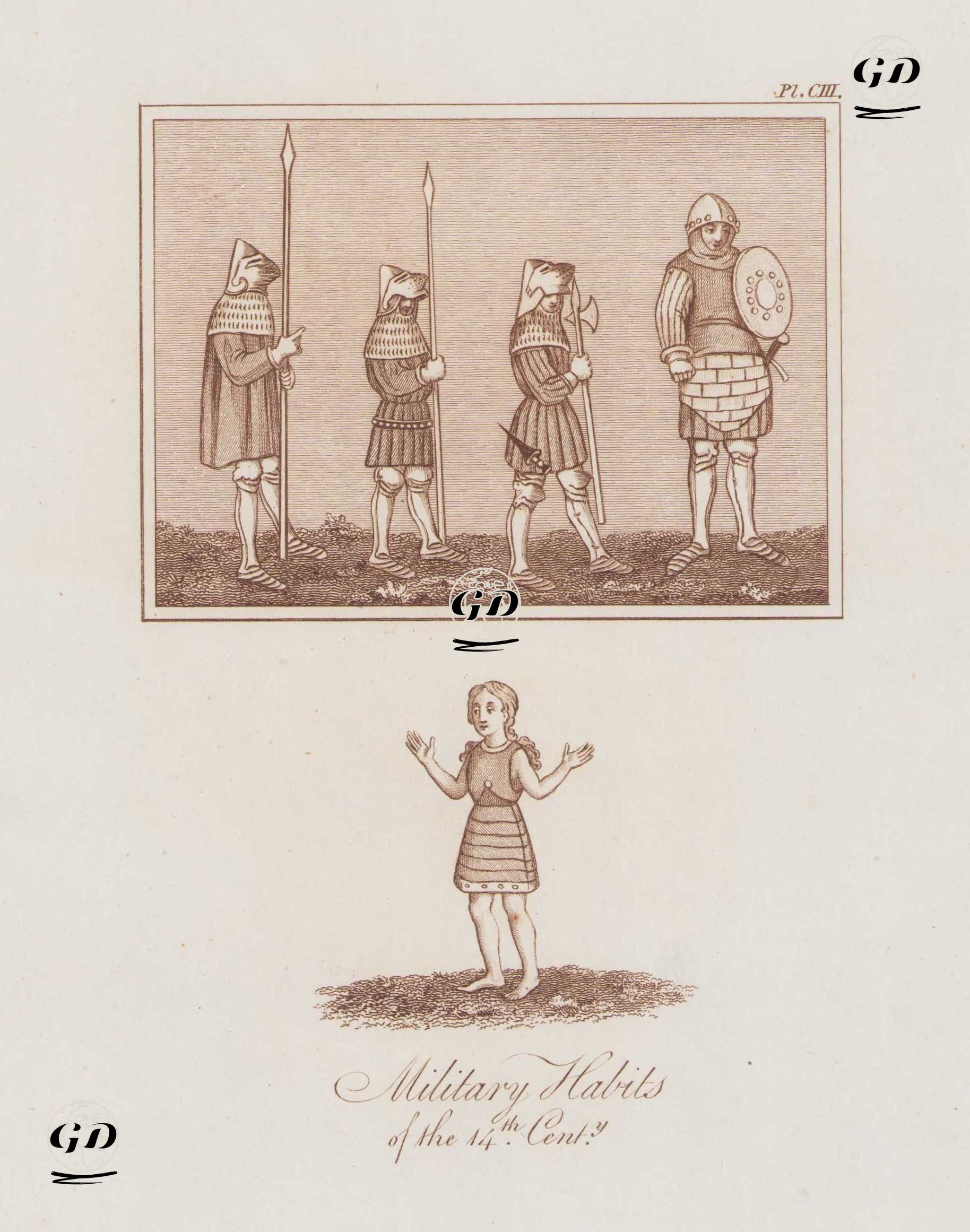 14.Yüzyılda İngiliz Askeri Kıyafetleri, Resim 103. -  - 1842