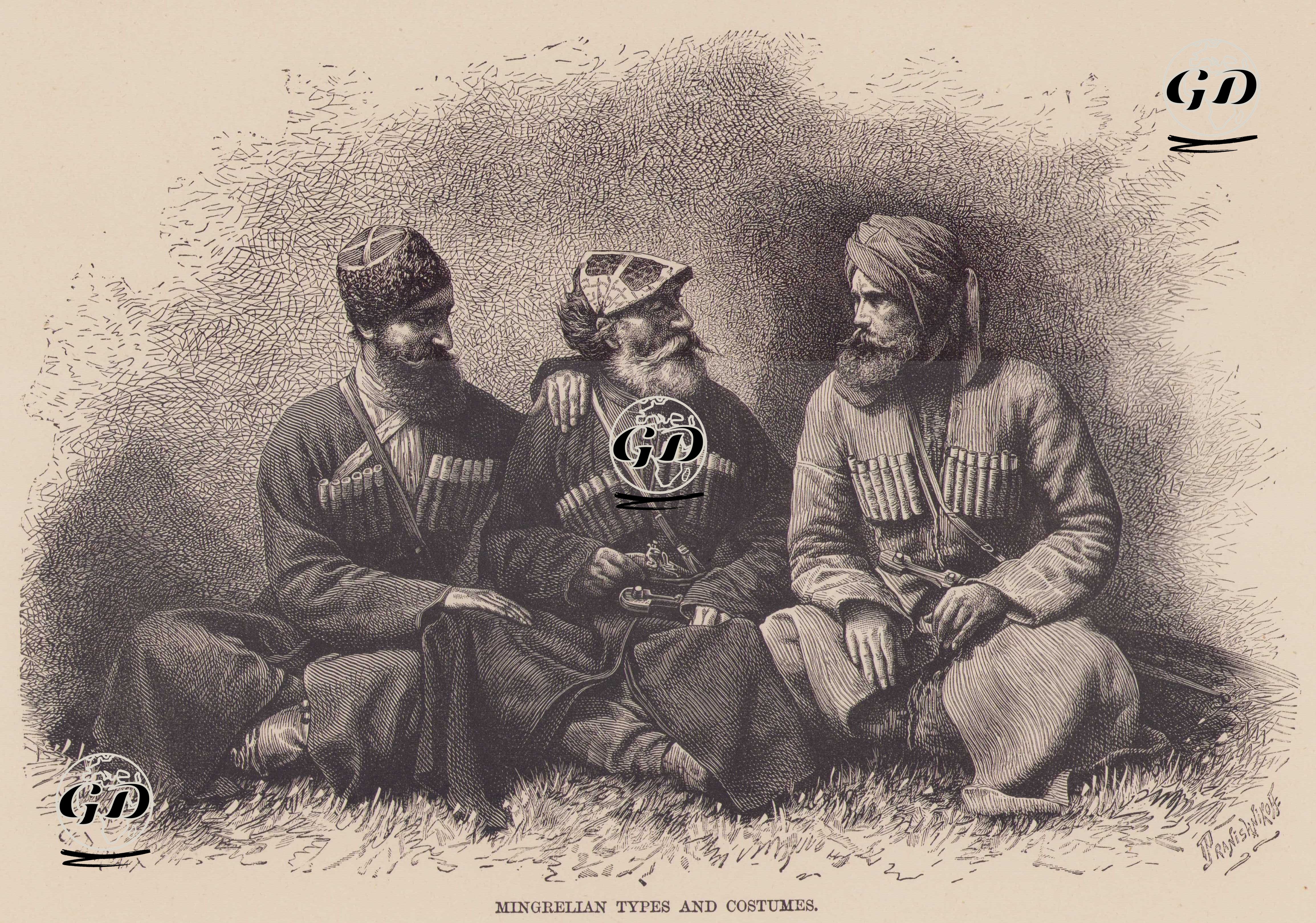 19.Yüzyılın Sonunda Megreller ve Kostümleri - Ivan Pranishnikoff (1841-1909) - 1882