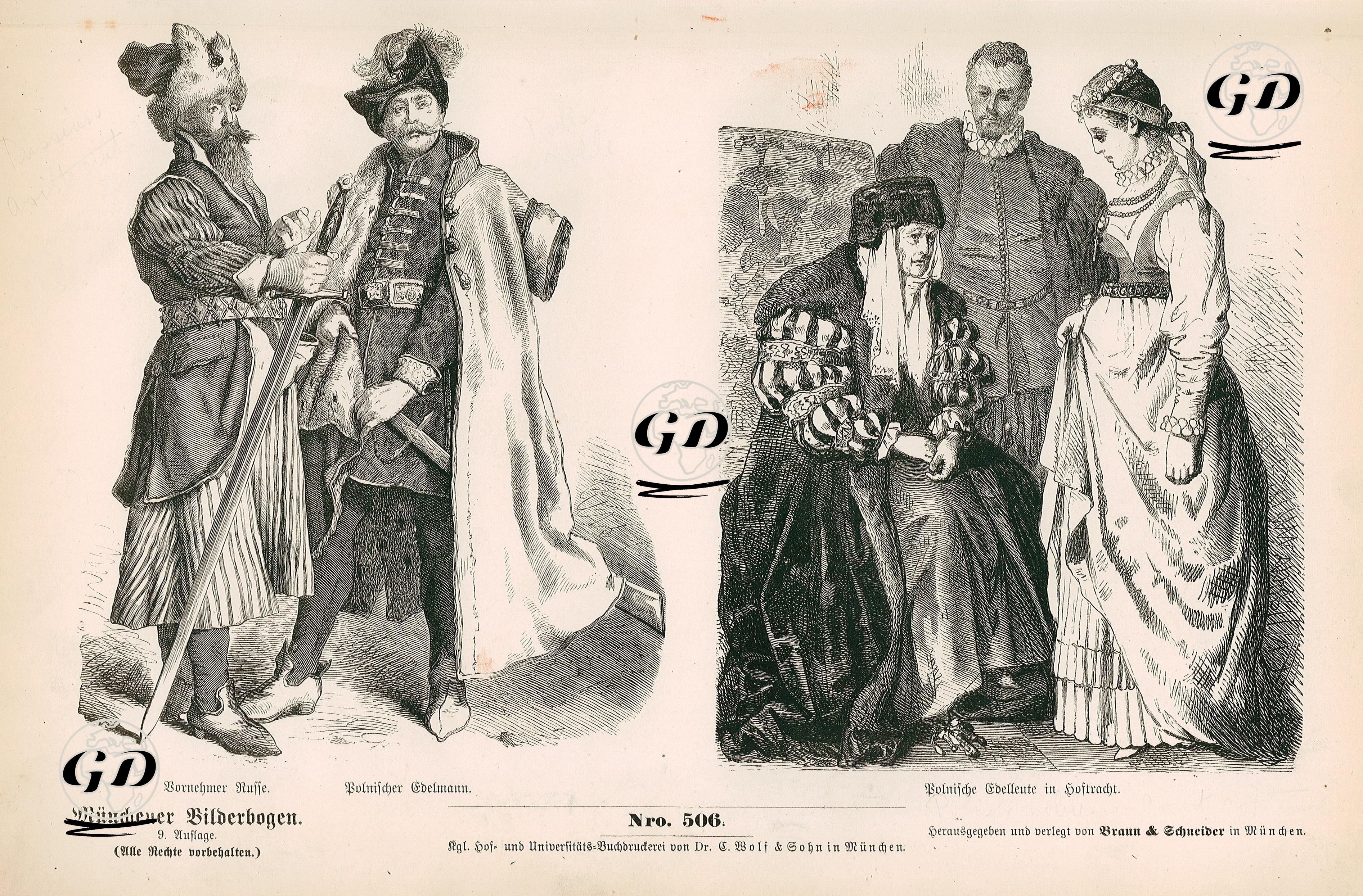 16.Yüzyılda Rusya Ve Polonya Kıyafetleri- Rus Ve Polonyalı Soyluların Kıyafetleri- Polonya Soylularının Saray Kıyafetleri -  - 1861-1890's