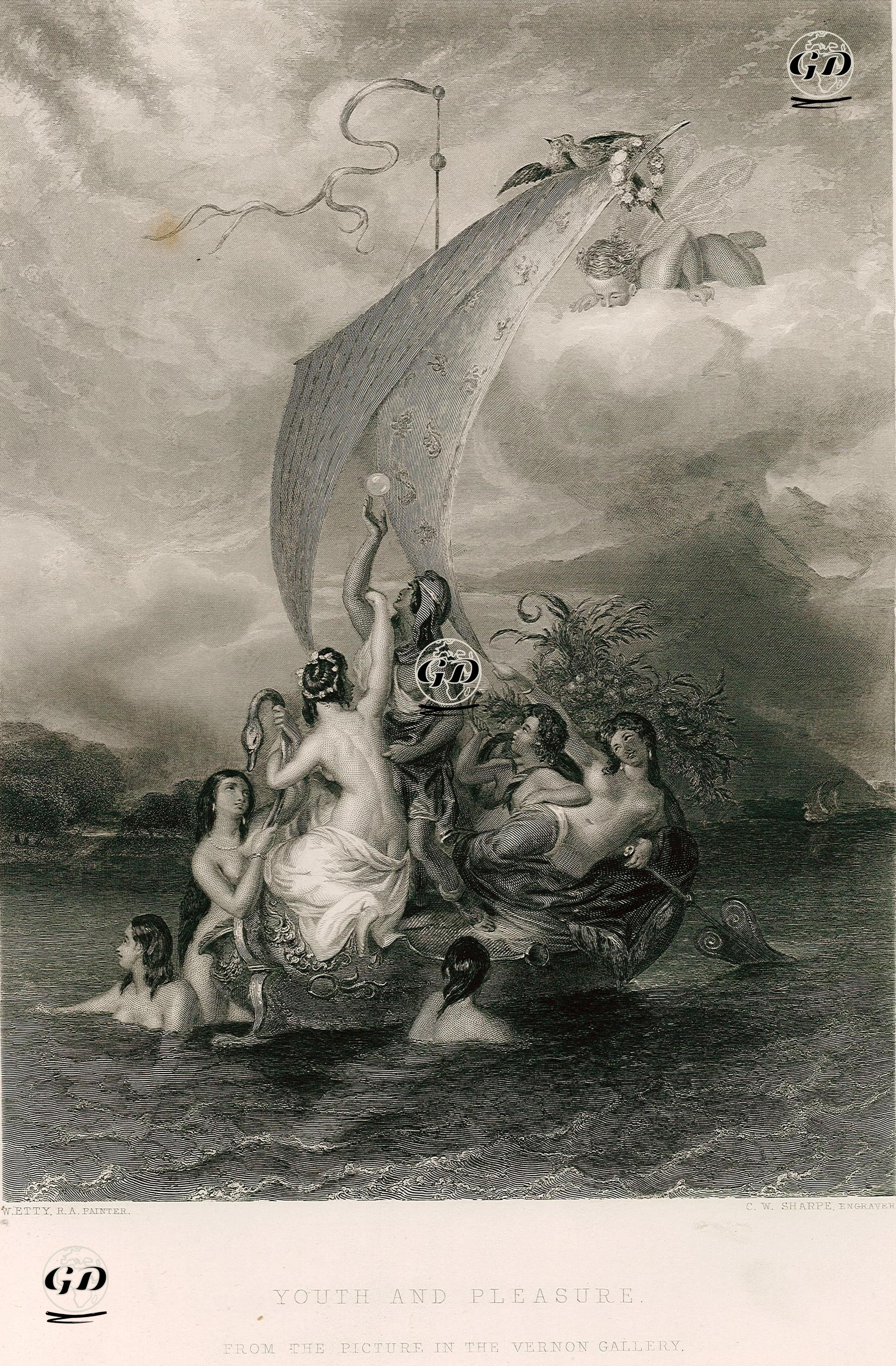 Gençlik ve Zevk - William Etty (1787-1849) - 1853