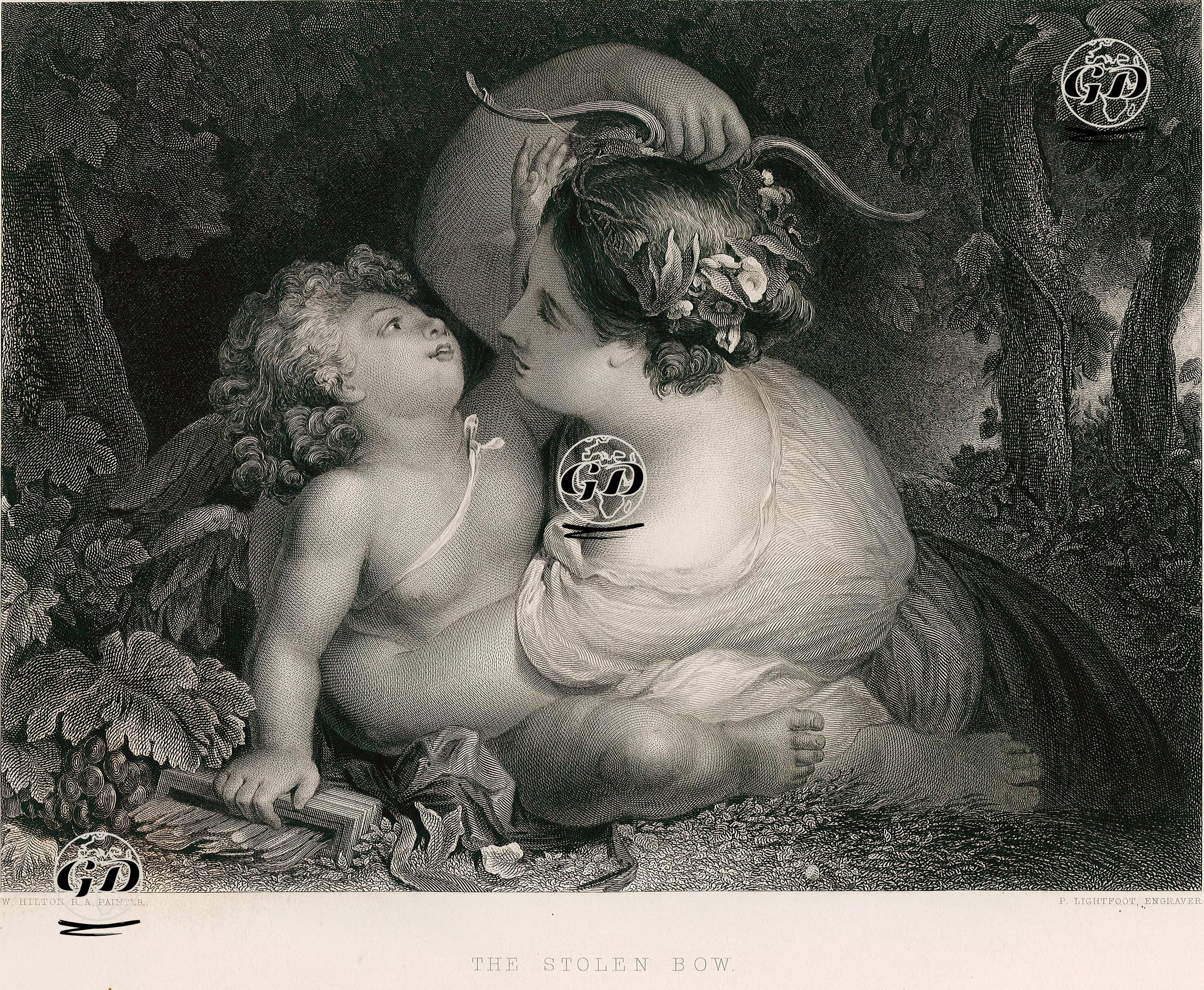 Aşk Tanrısı Ve Orman Perisi - Aşk Yayının Çalınması - William Hilton (1786-1839) - 1852