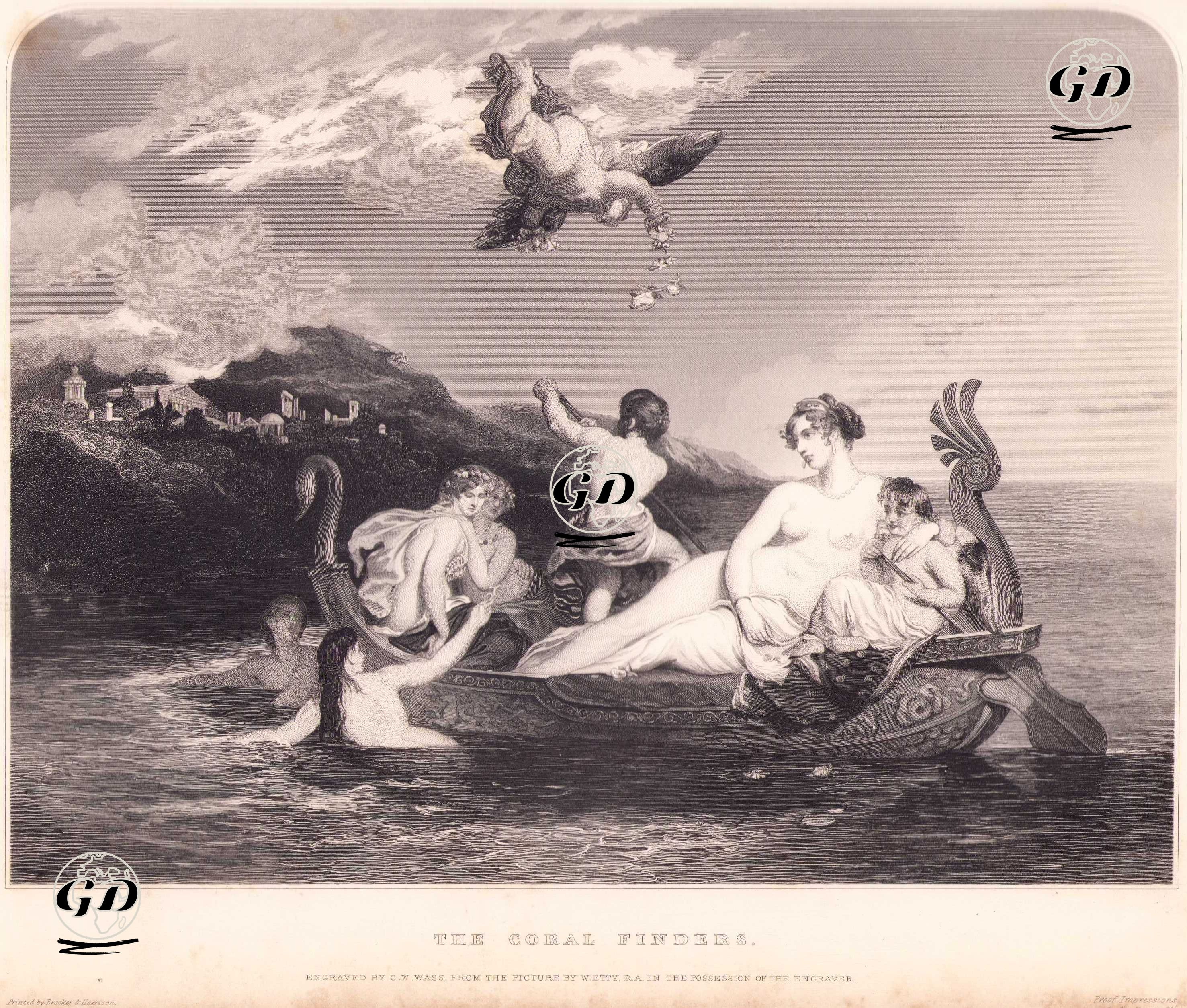 Mercan Bulucular (Venüs ve Genç Yardımcılarının Paphos'a Varışı) - William Etty (1787-1849) - 1848