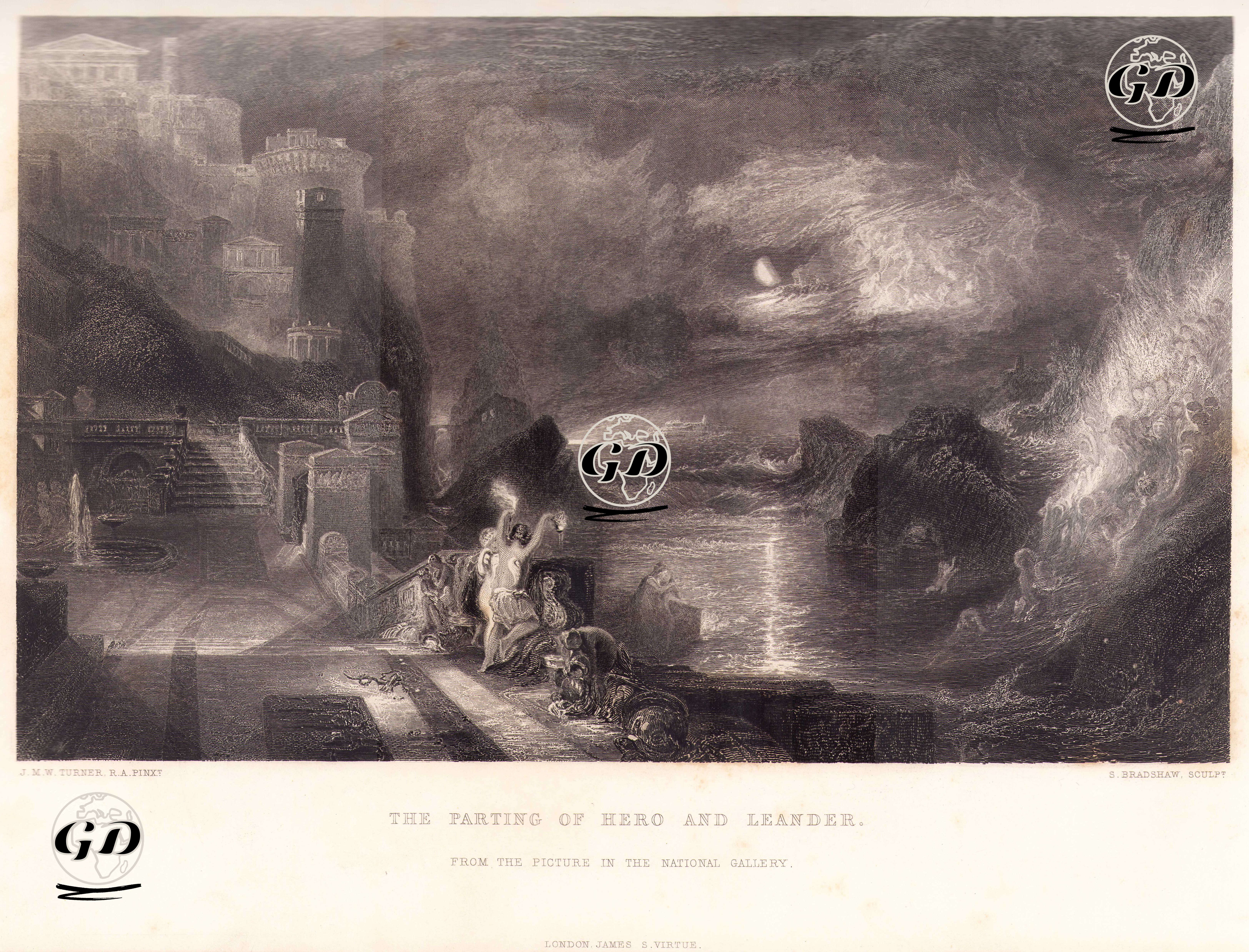 Hero ve Leander'in Ayrılığı - Joseph Mallord William Turner (1775-1851) - 1862