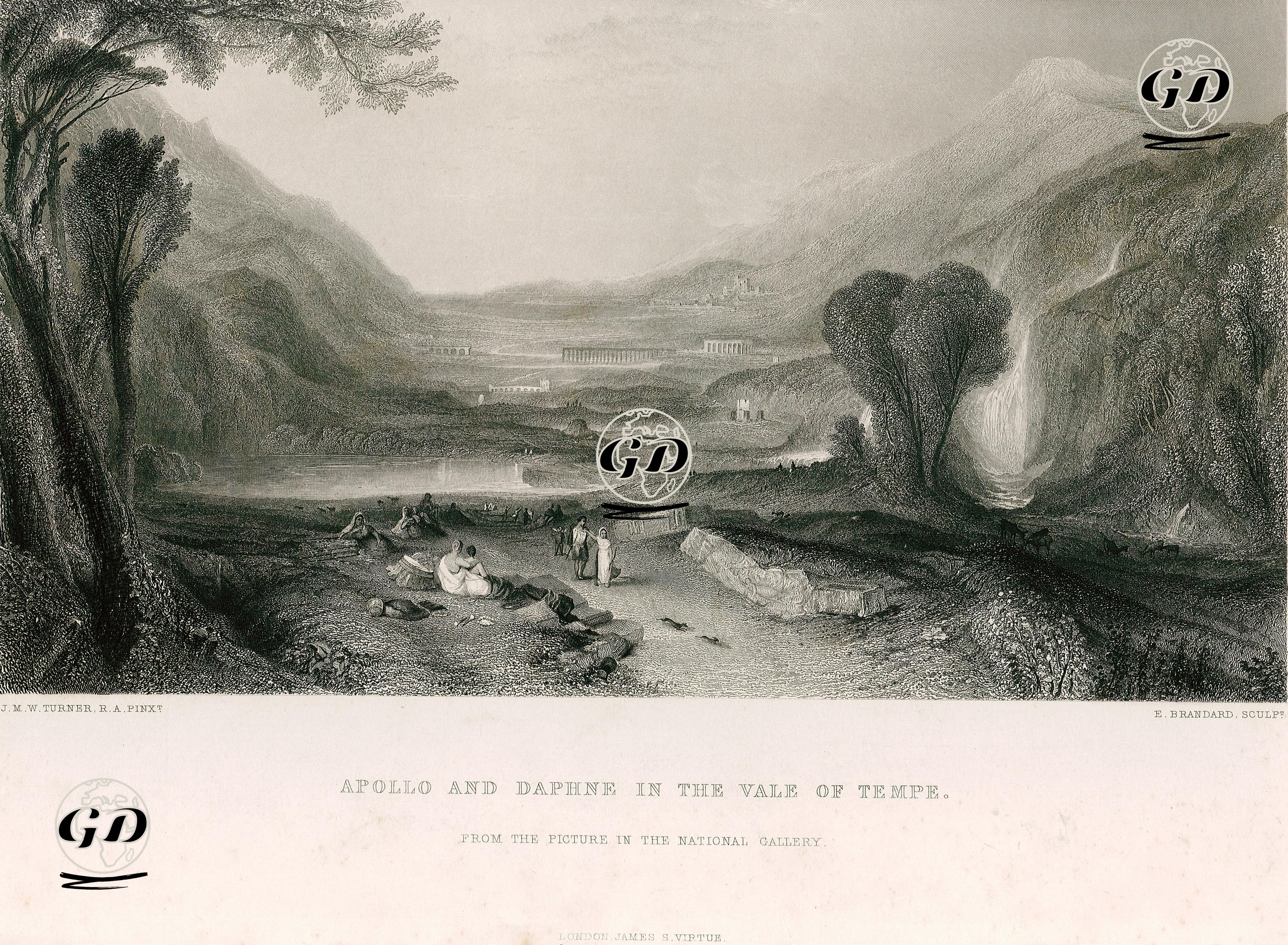 Tempe Vadisinde Apollon Ve Daphne - Joseph Mallord William Turner (1775-1851) - 1862