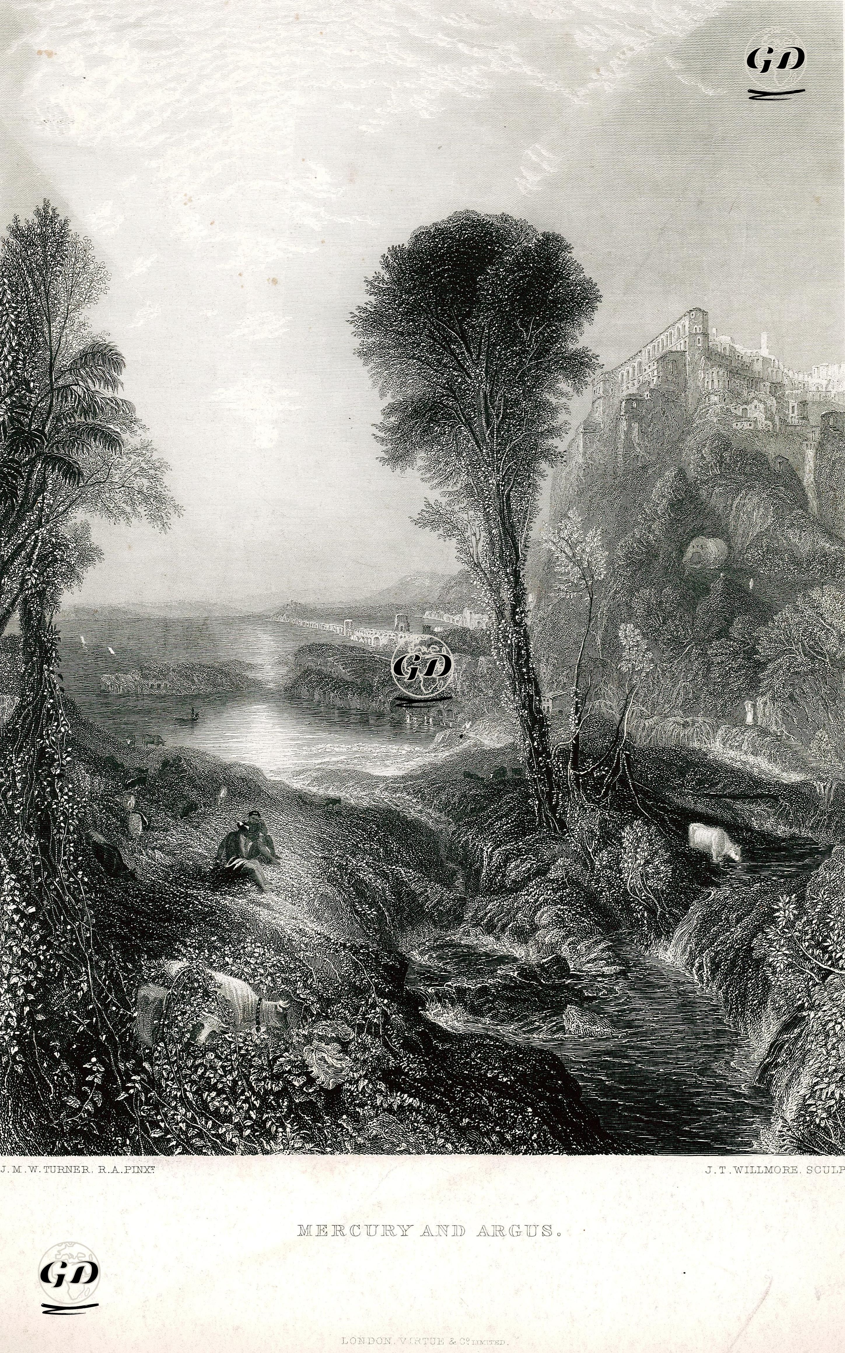 Merkür Ve Argos - Joseph Mallord William Turner (1775-1851) - 1865