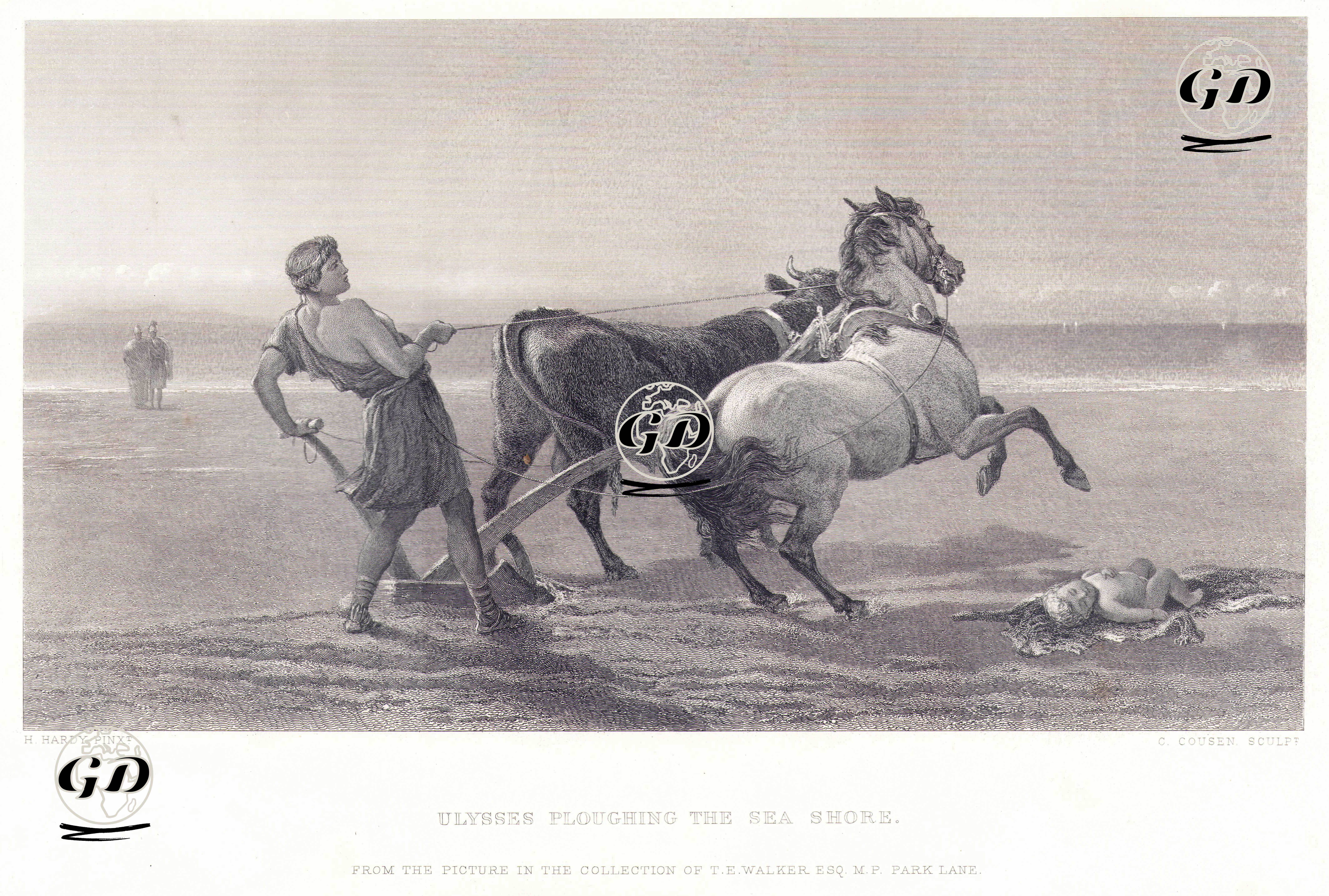 Ulysses Deniz Kıyısında Saban Sürmesi - Heywood Hardy (1842-1933) - 1876