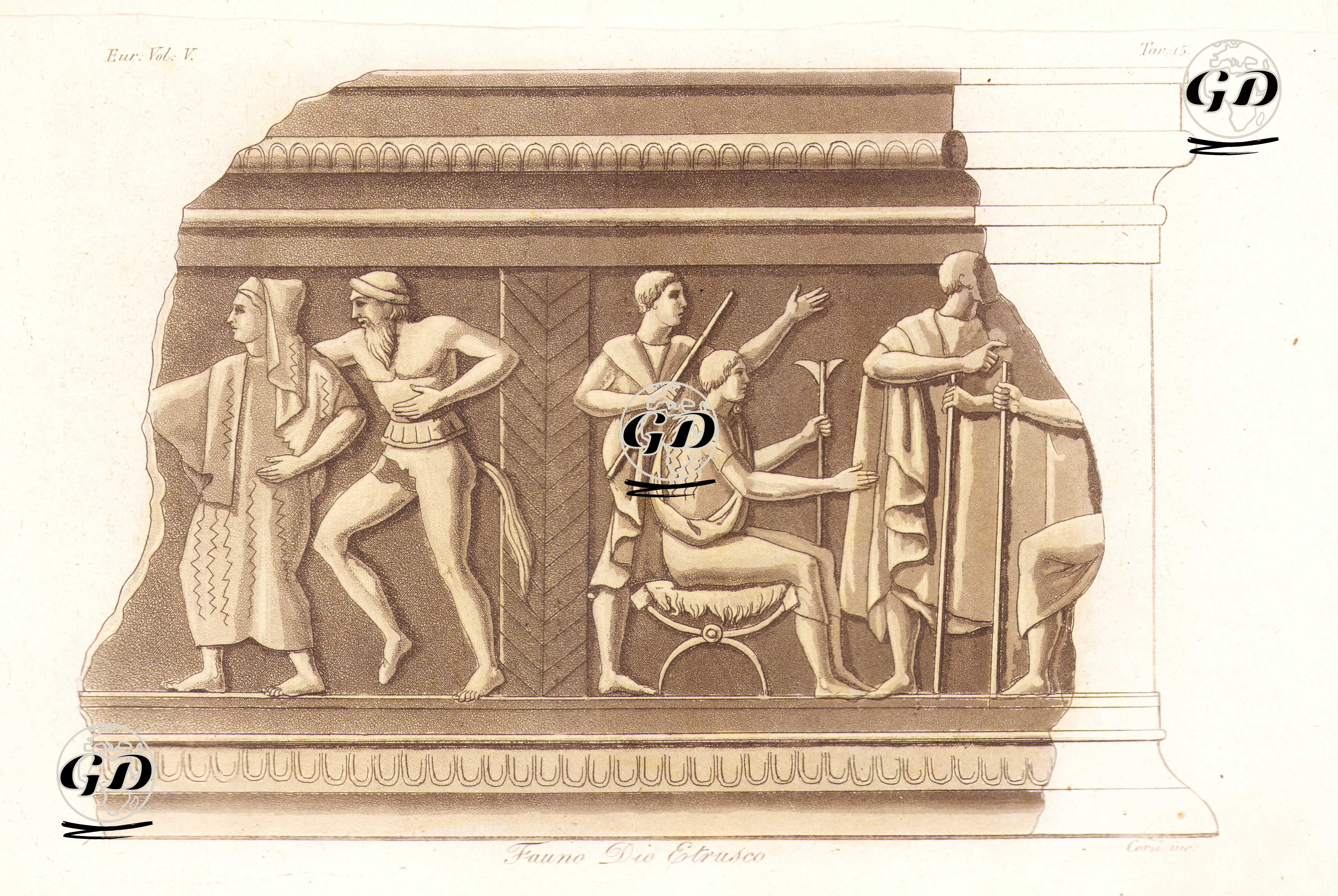 Etrüsk Tanrısı Faunus, Avrupa. Cilt V. Resim 15. -  - 1820's-1840's