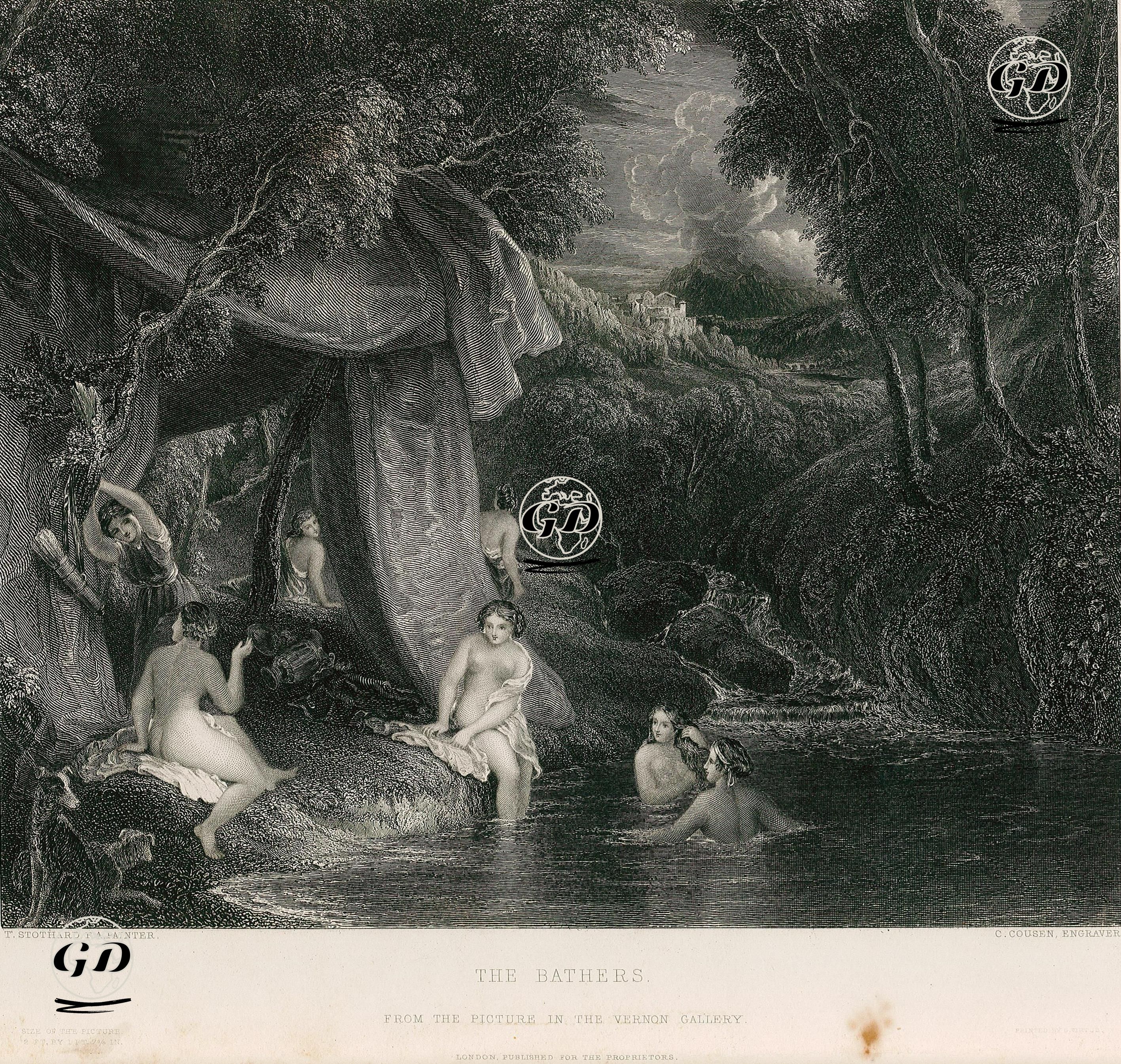 Diana Ve Nymphlerin Banyosu - Thomas Stothard (1755-1834) - 1853