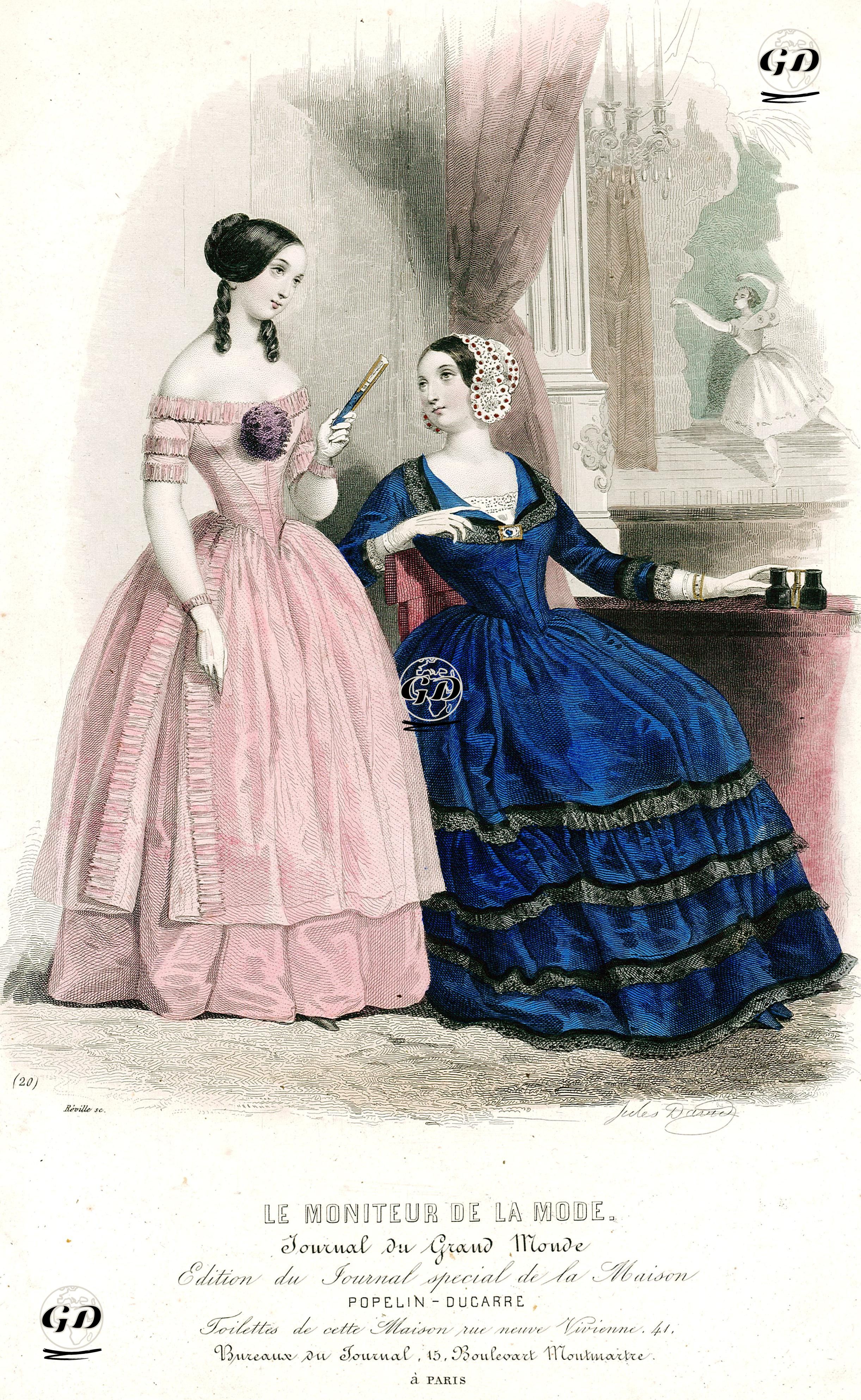 Le Moniteur de la Mode, Journal Du Grand Monde No.20 - Reville - 1844