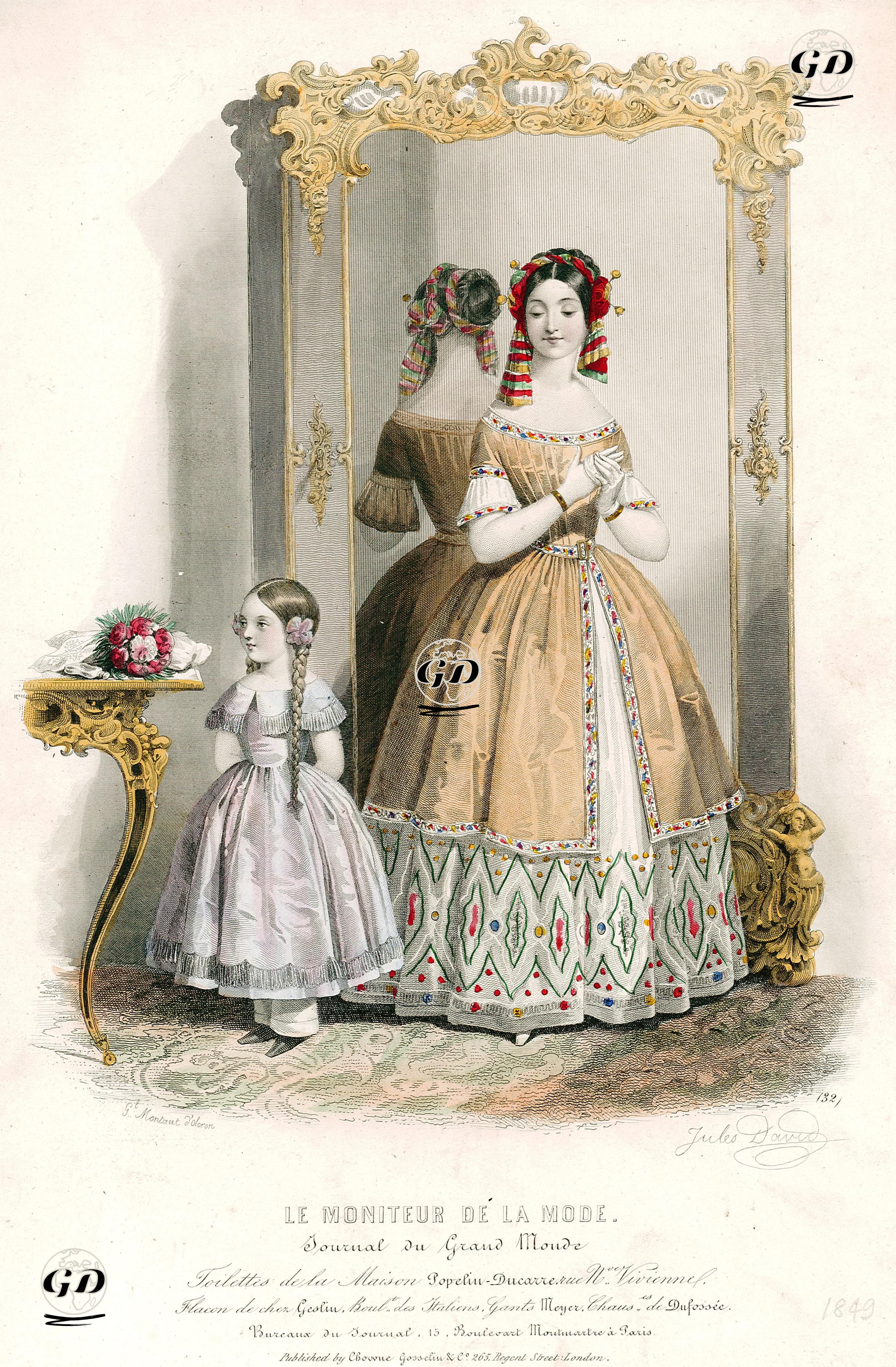 Le Moniteur de la Mode, Journal Du Grand Monde No.32  - Gabriel Xavier de Montaut (1798-1852) - 1849