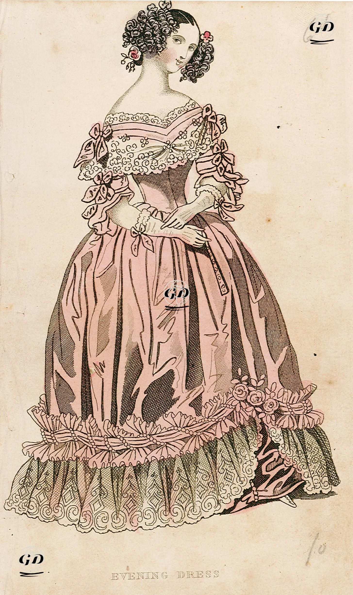 Evening Dress -  - 1830's