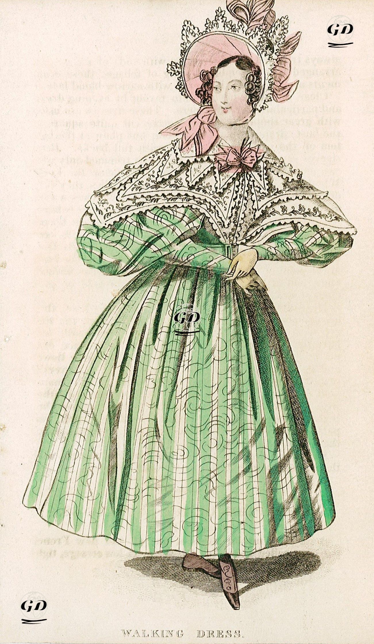 Walking Dress -  - 1830's
