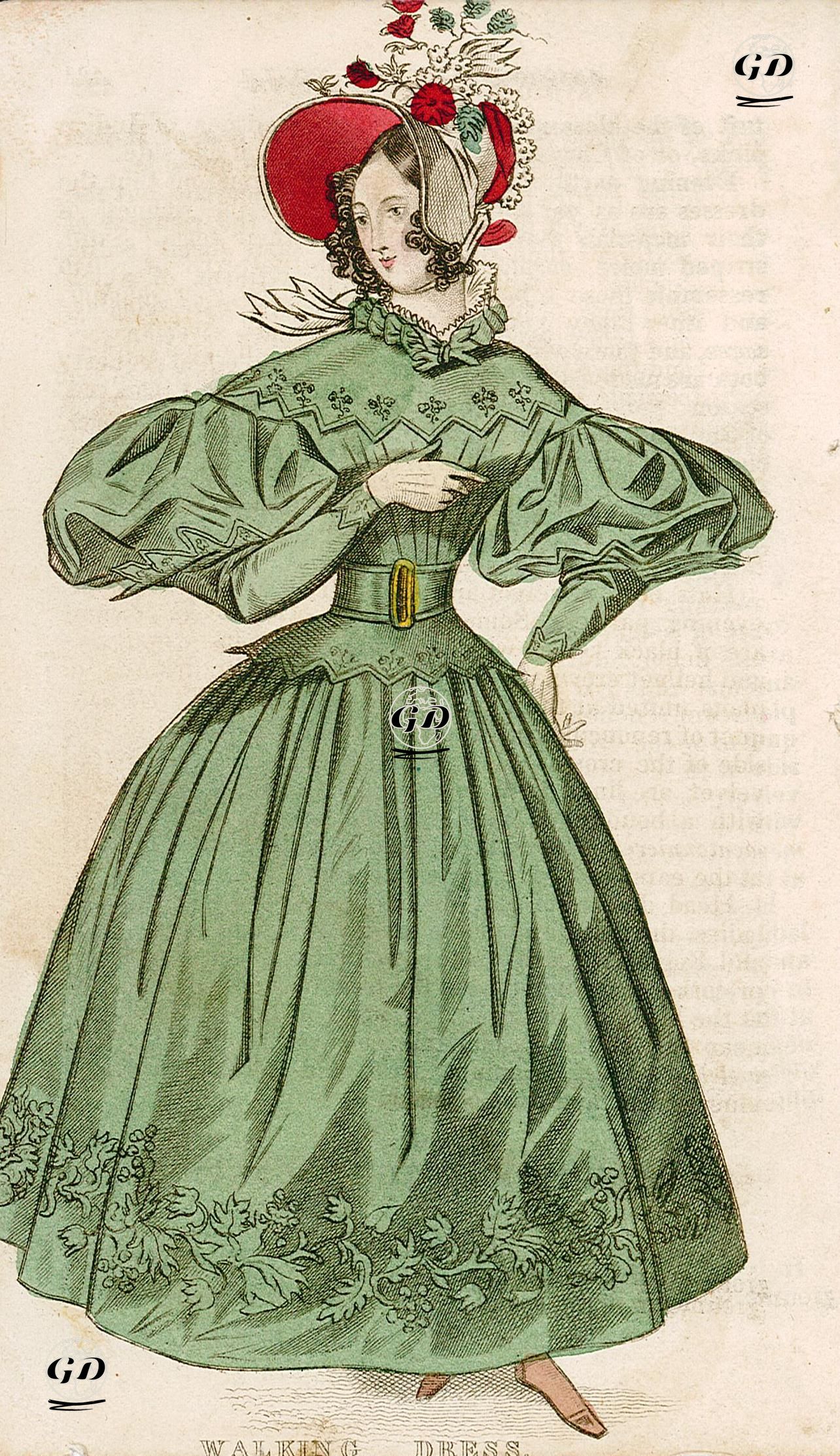Walking Dress -  - 1830's