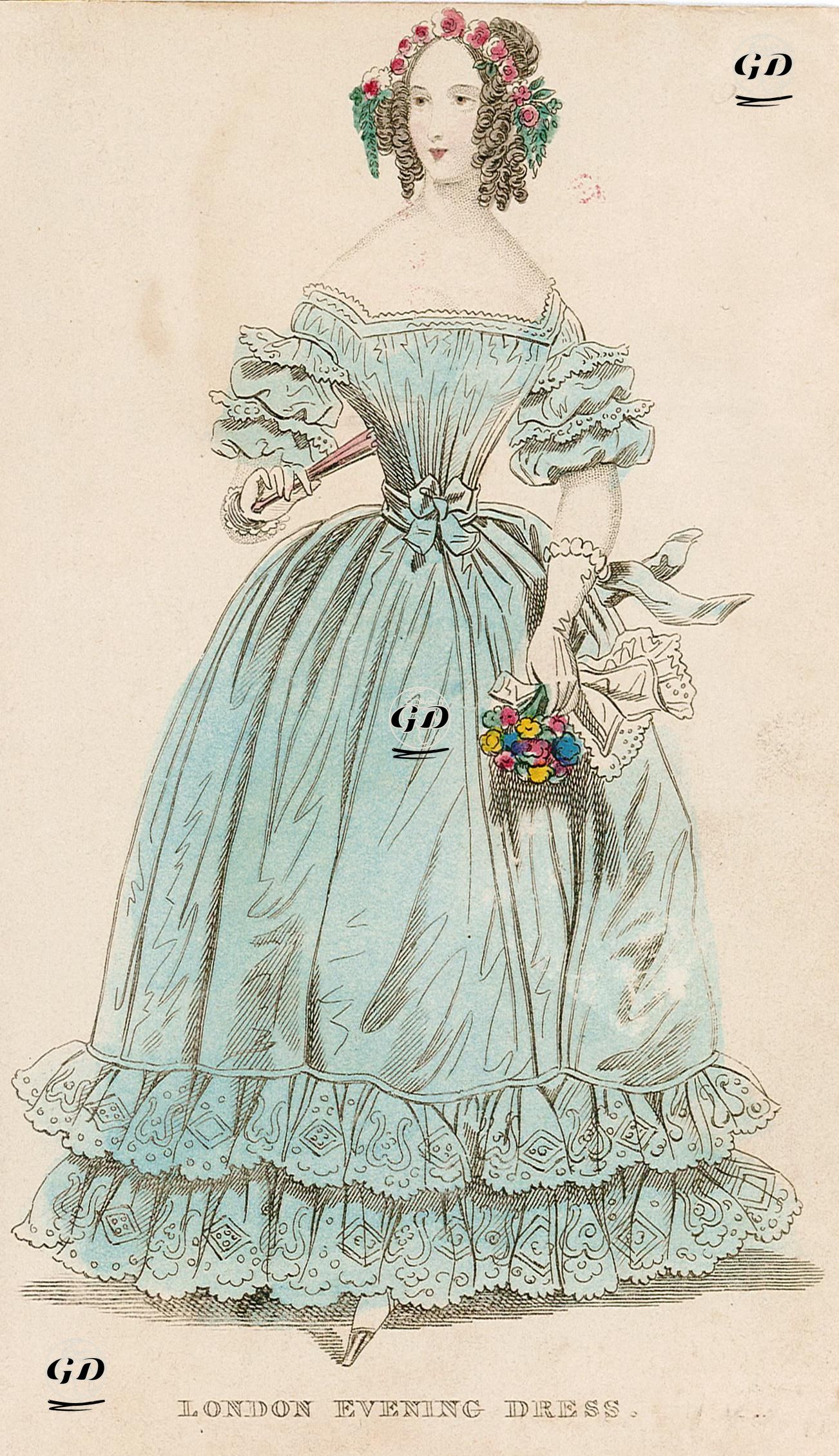 Londra Akşam Kıyafeti -  - 1830's