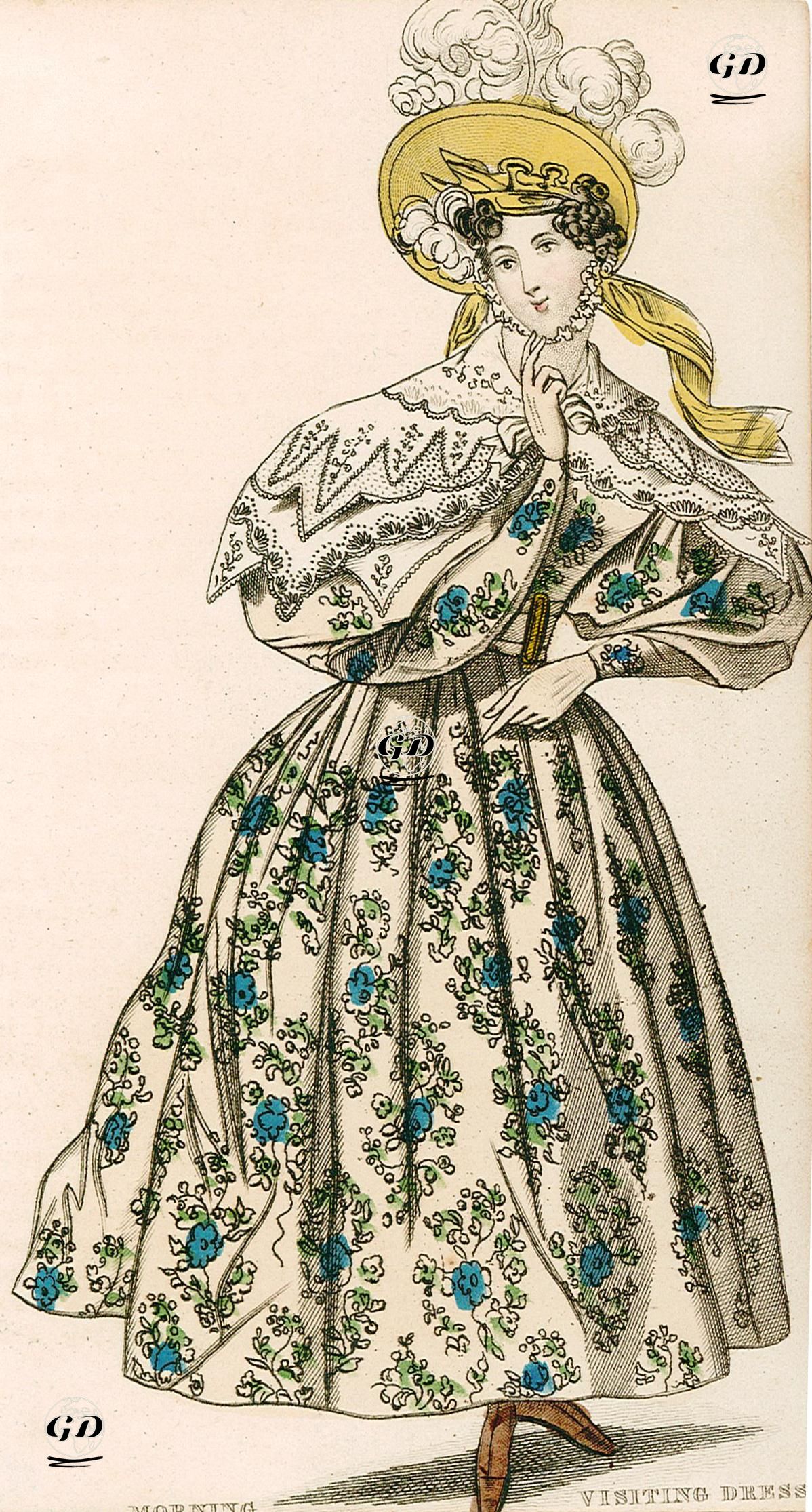 Günlük Ziyaret Elbisesi -  - 1830's
