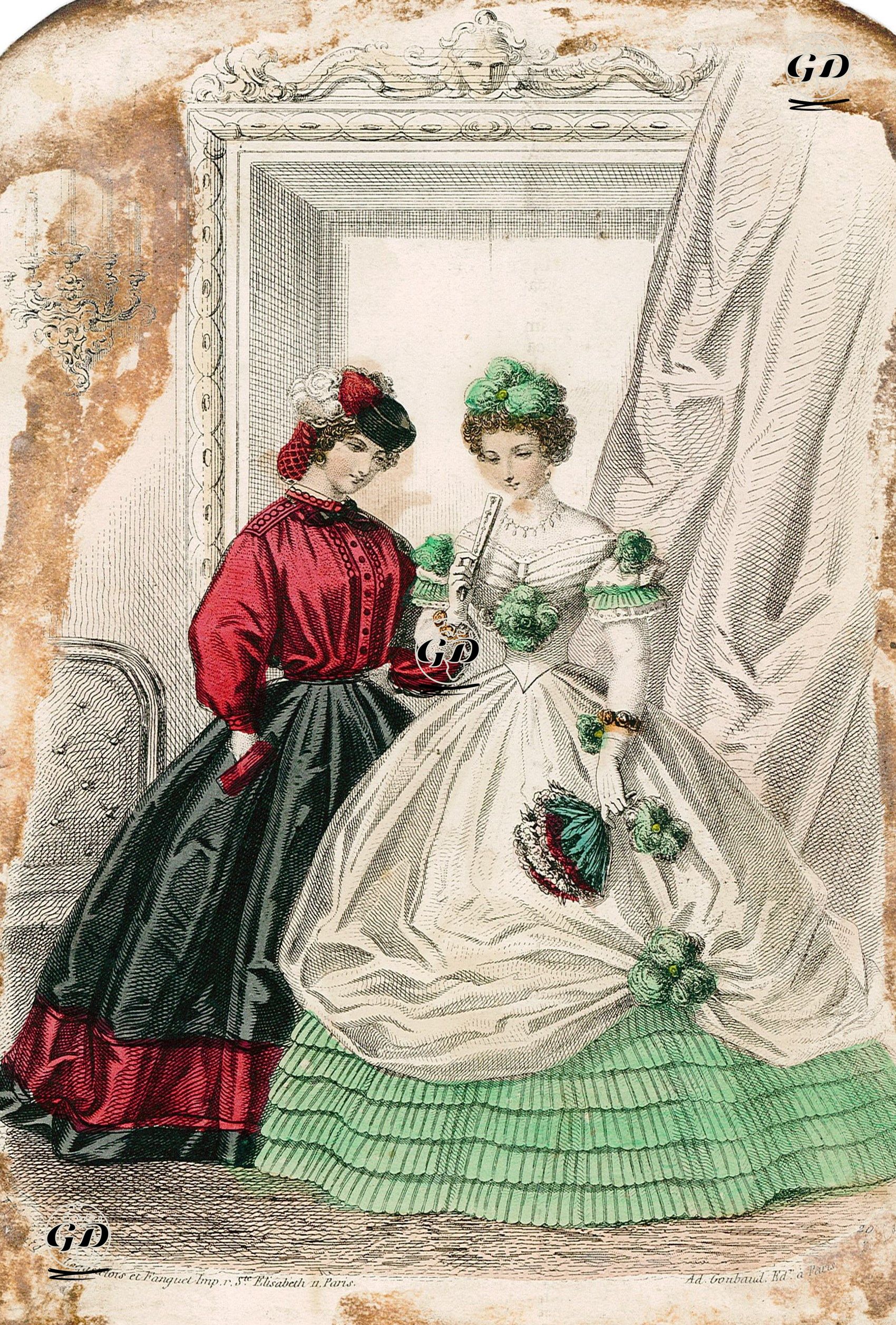The Englishwoman's Domestic Magazine Dergisi İçin Tasarlanmış Moda Çizimleri No.20 -  - 1860's