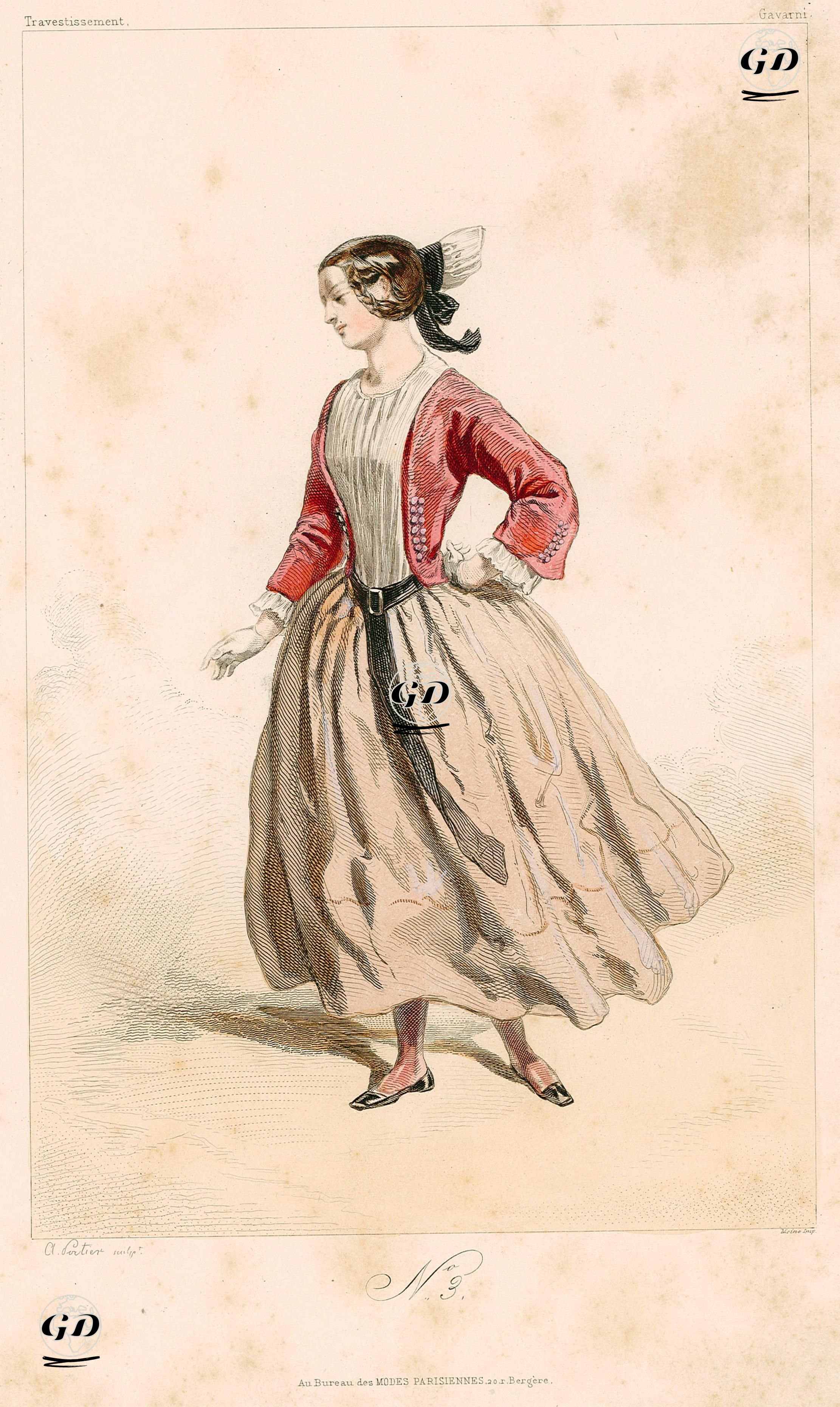Paul Gavarni's Dress No.3 - Adolphe Portier (1820-1899) - 1856