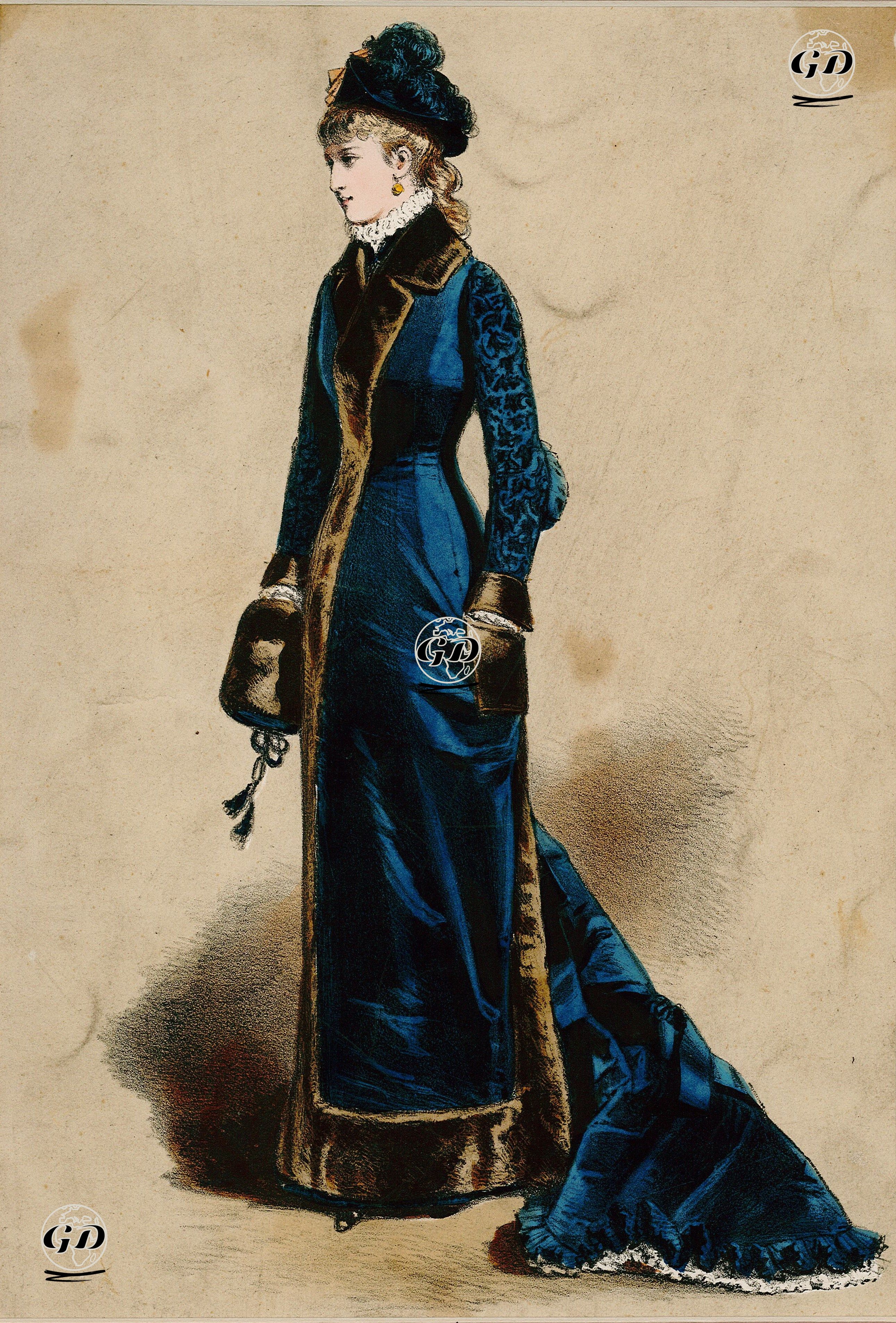 La Mode Artistique Par Gustave Janet, Toilette De Ville No.259 -  - 1878