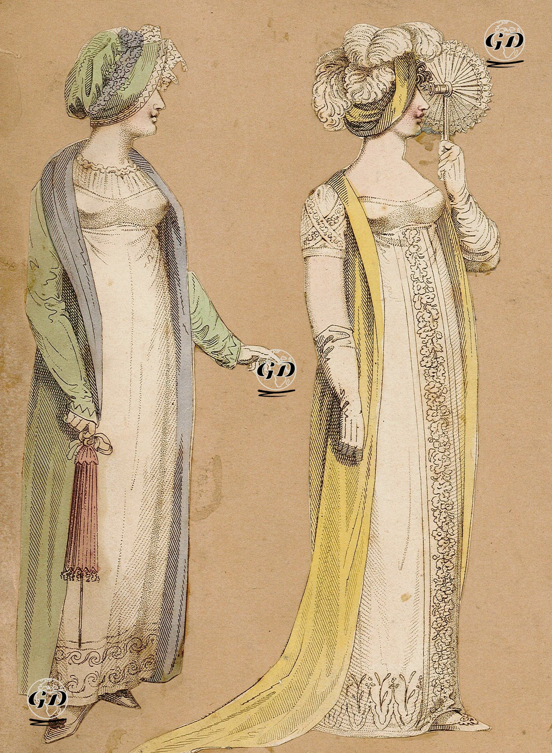 Walking Dress and Full Dress - R. Sands - 1807