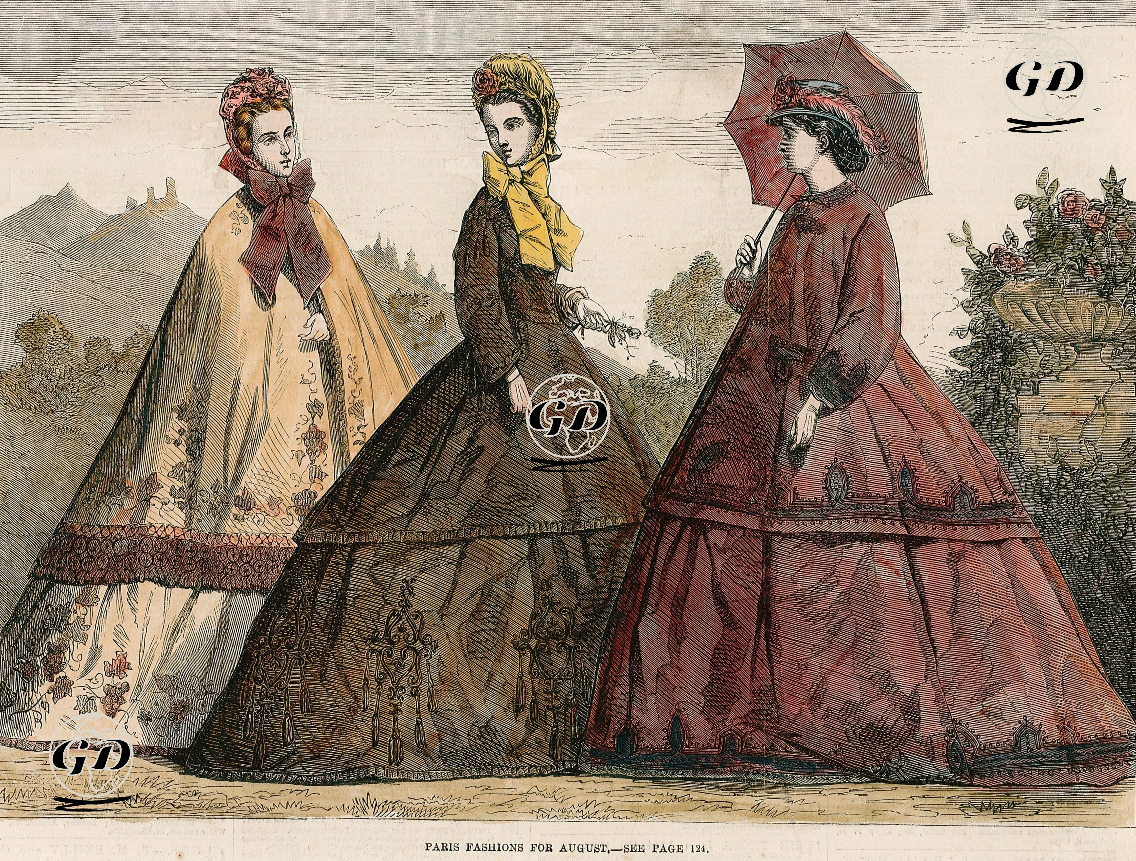 1863 Yılının Ağustos Ayının Paris Modası -  - 1863