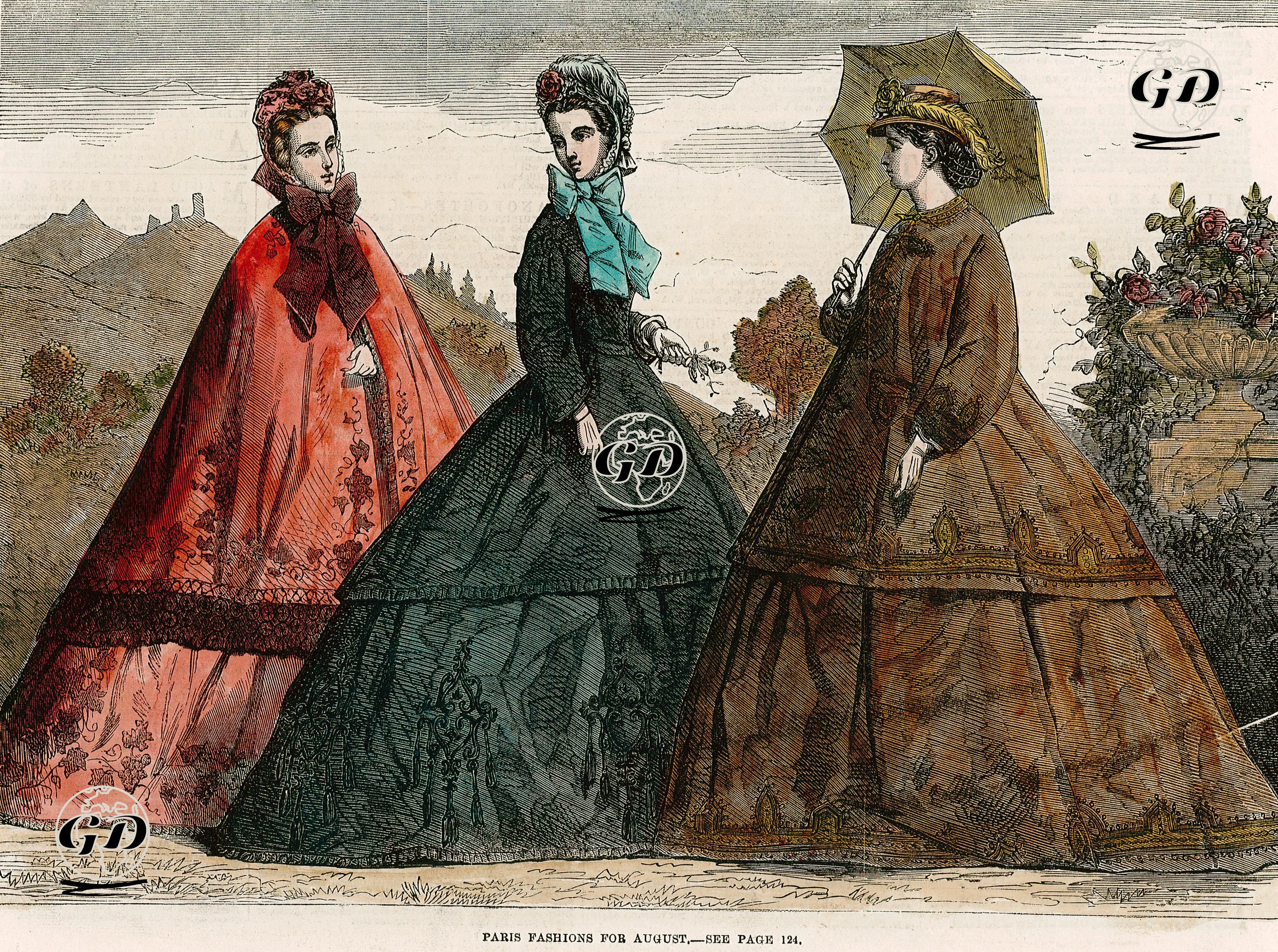 Paris Fashions For August -  - 1863