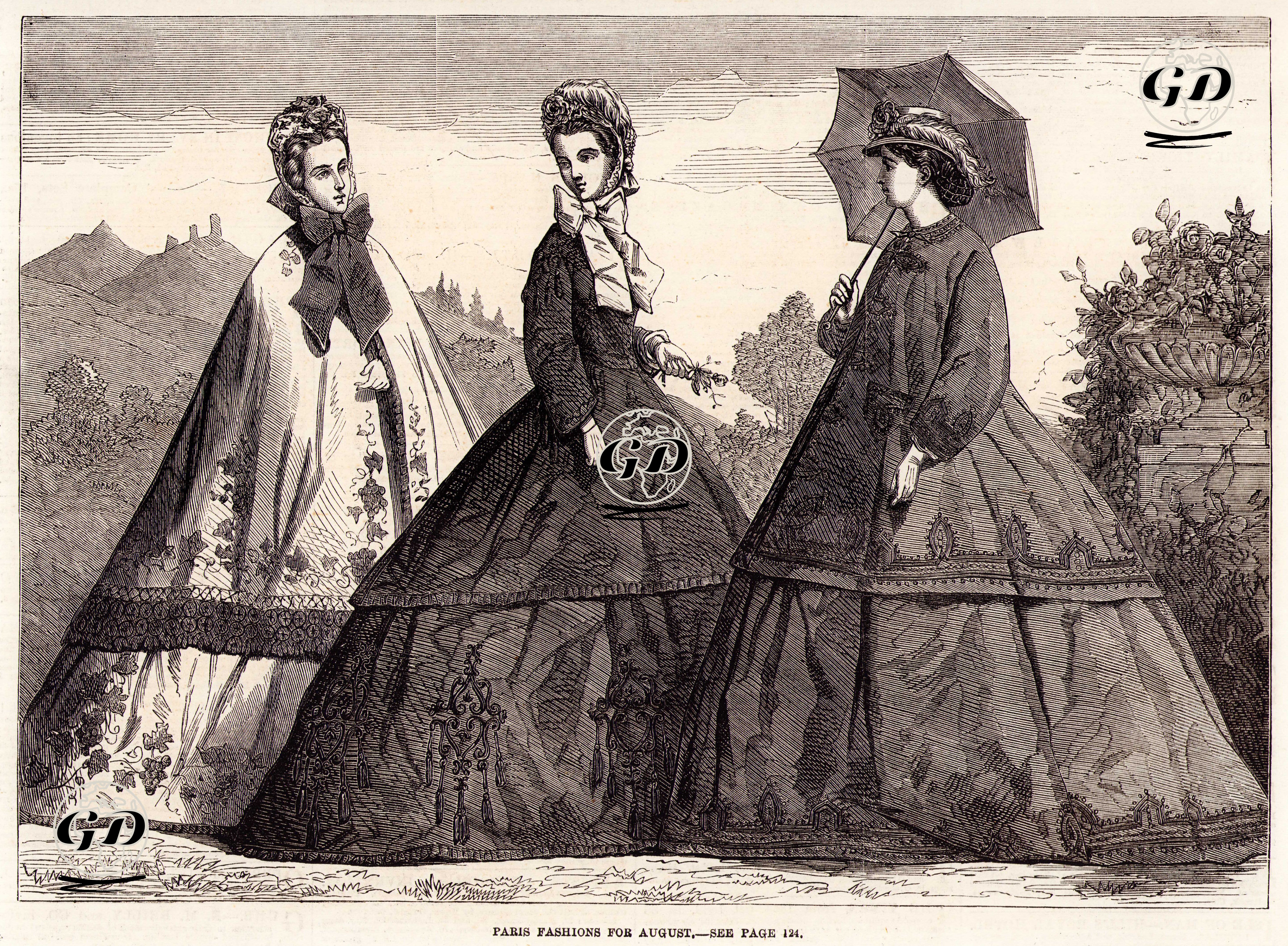 1863 Yılının Ağustos Ayının Paris Modası -  - 1863