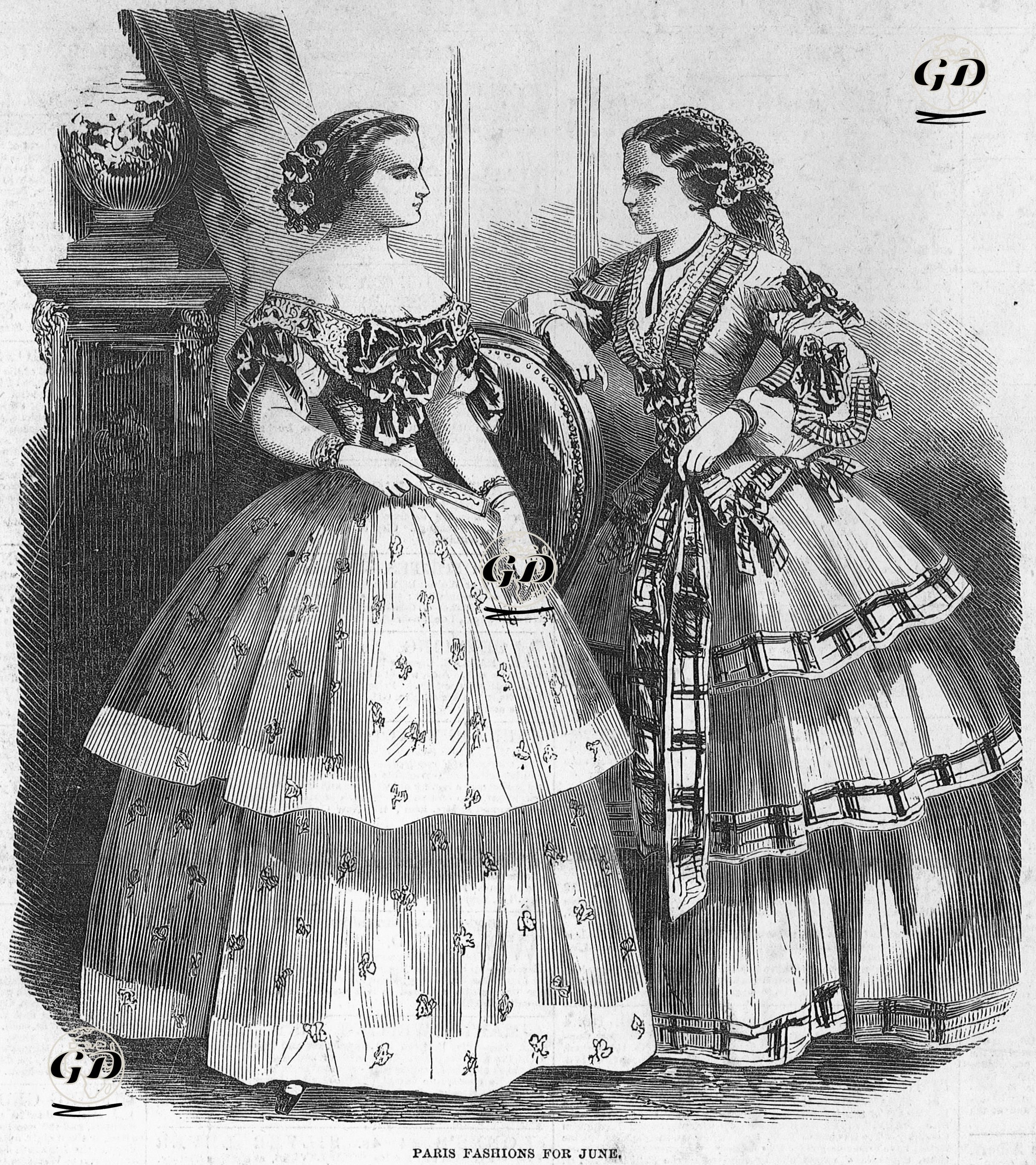Paris Fashions For June -  - 1853