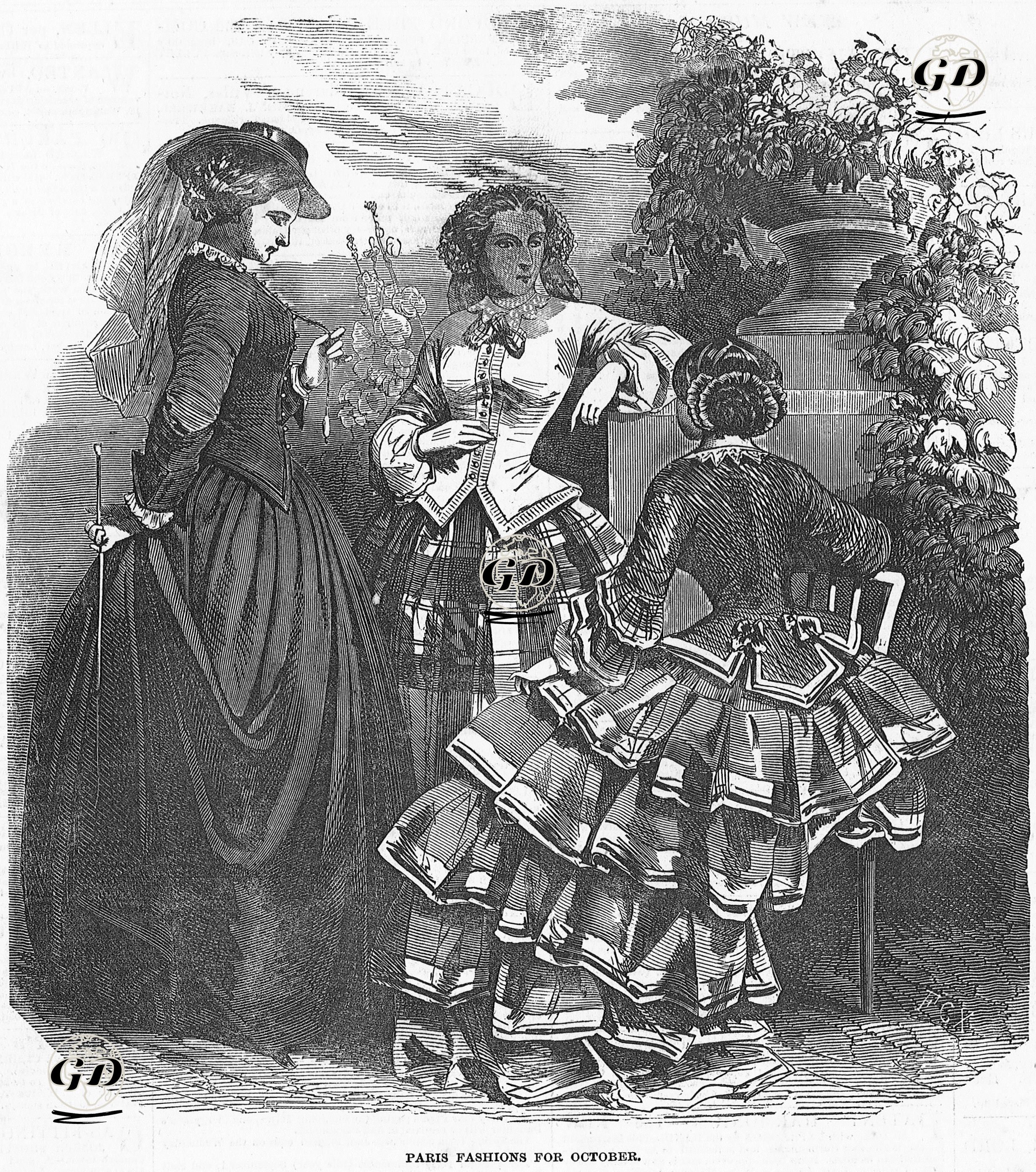 Paris Fashions For October  -  - 1853