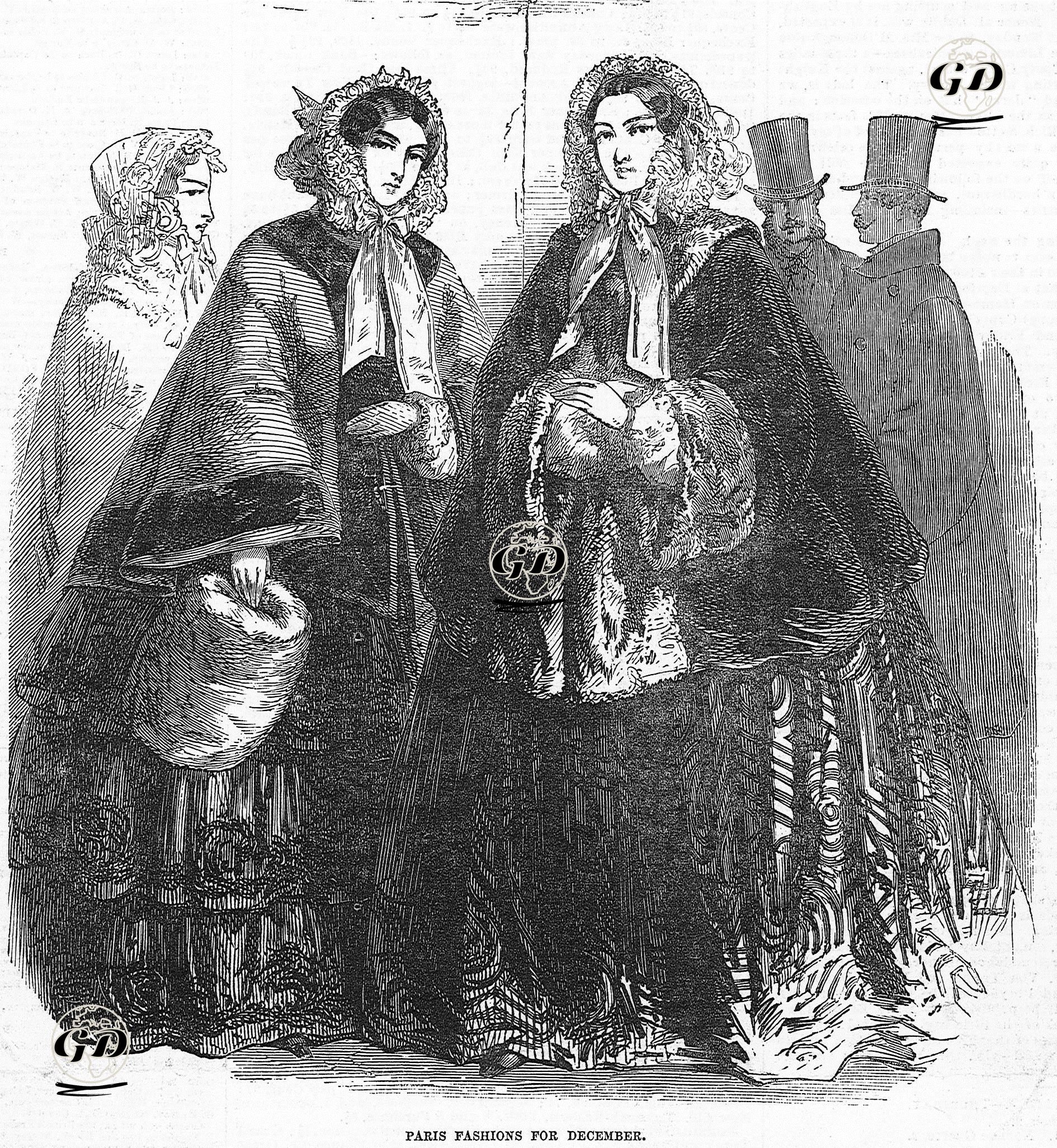 1854 Yılının Aralık Ayının Paris Modası  -  - 1854