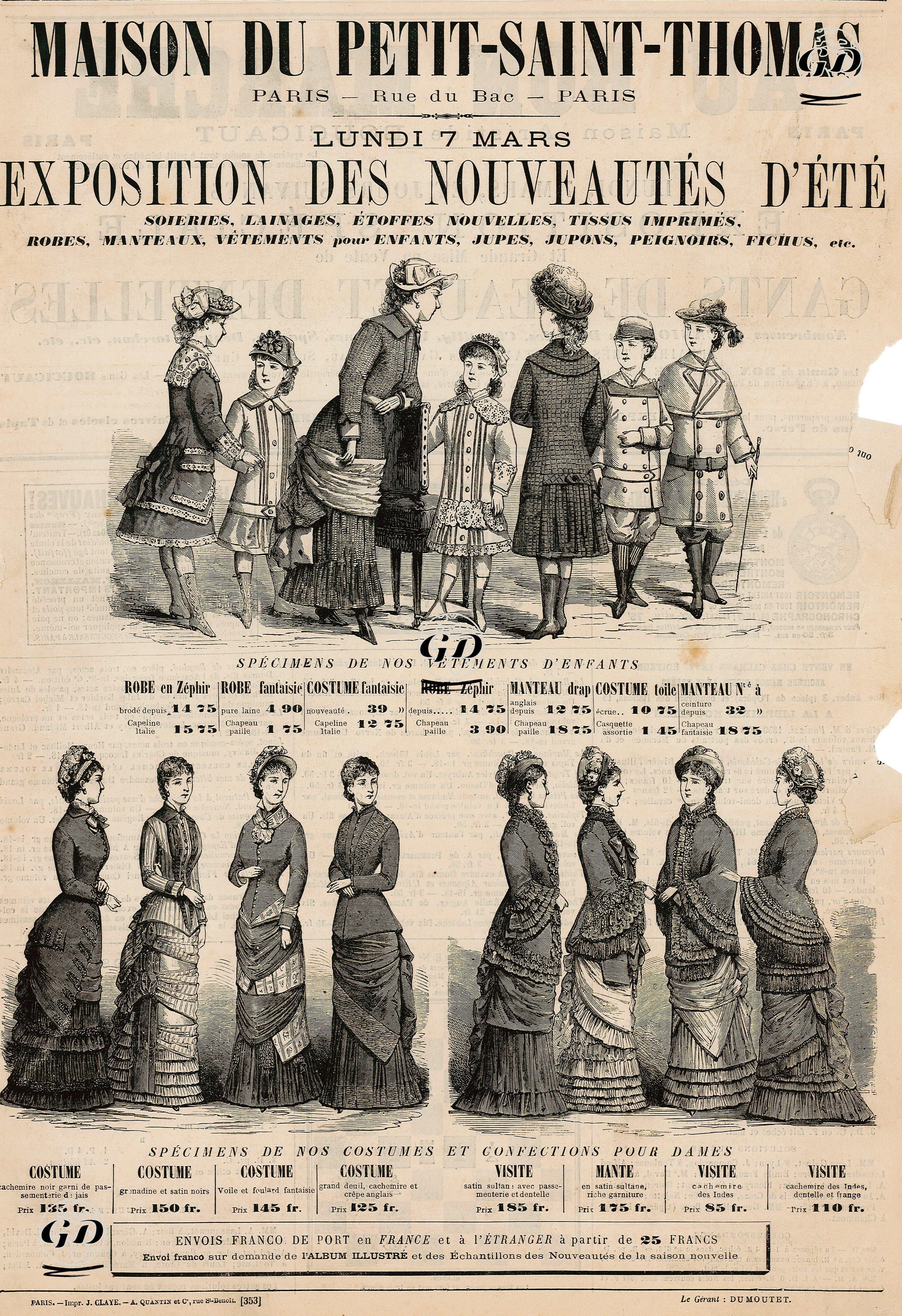1878 Yılının Çocuk ve Kadın Kıyafetleri  -  - 1878