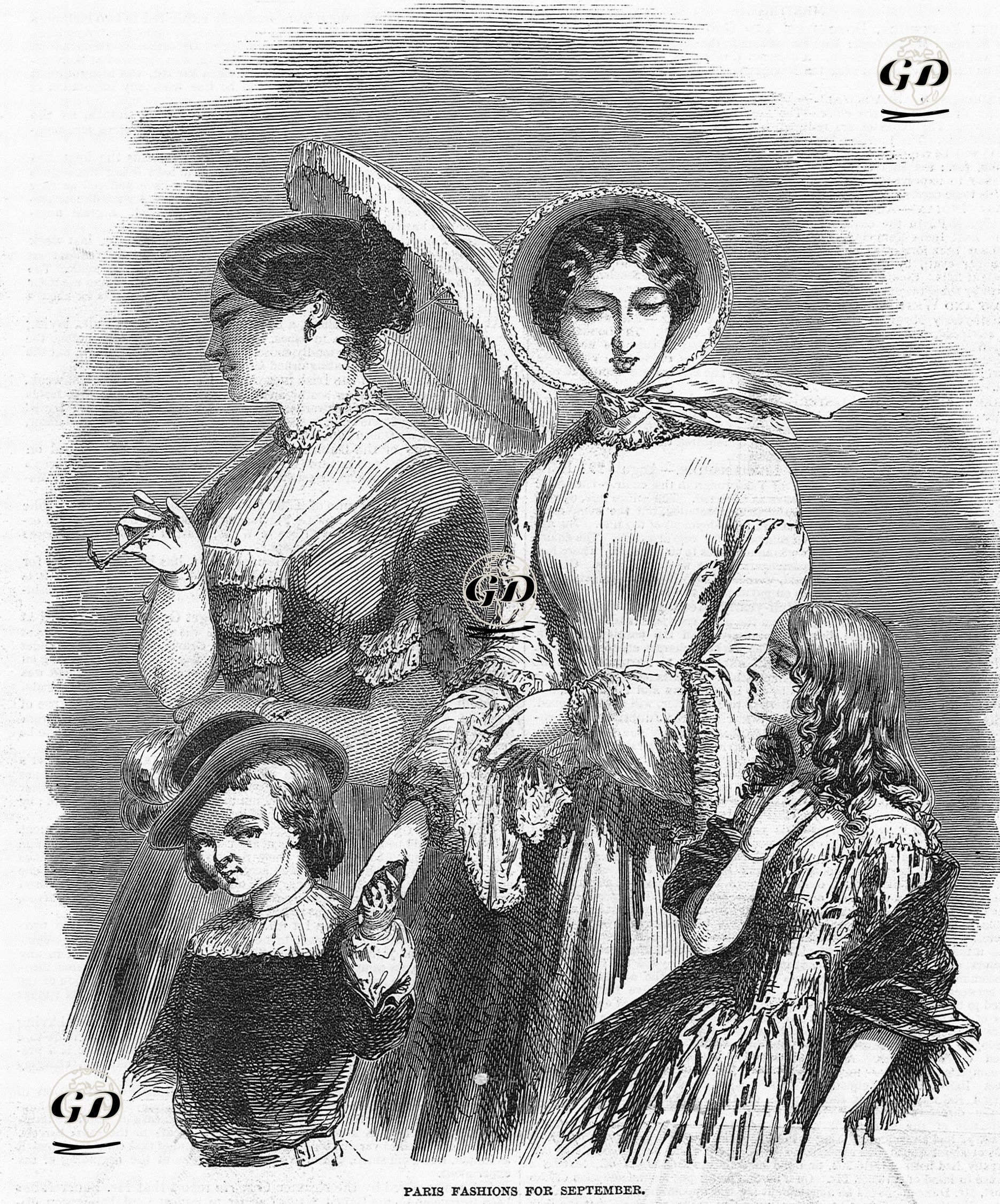 1849 Yılının Eylül Ayının Paris Modası  -  - 1849