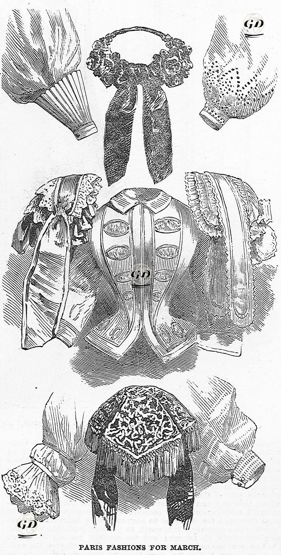Paris Fashions For March -  - 1854