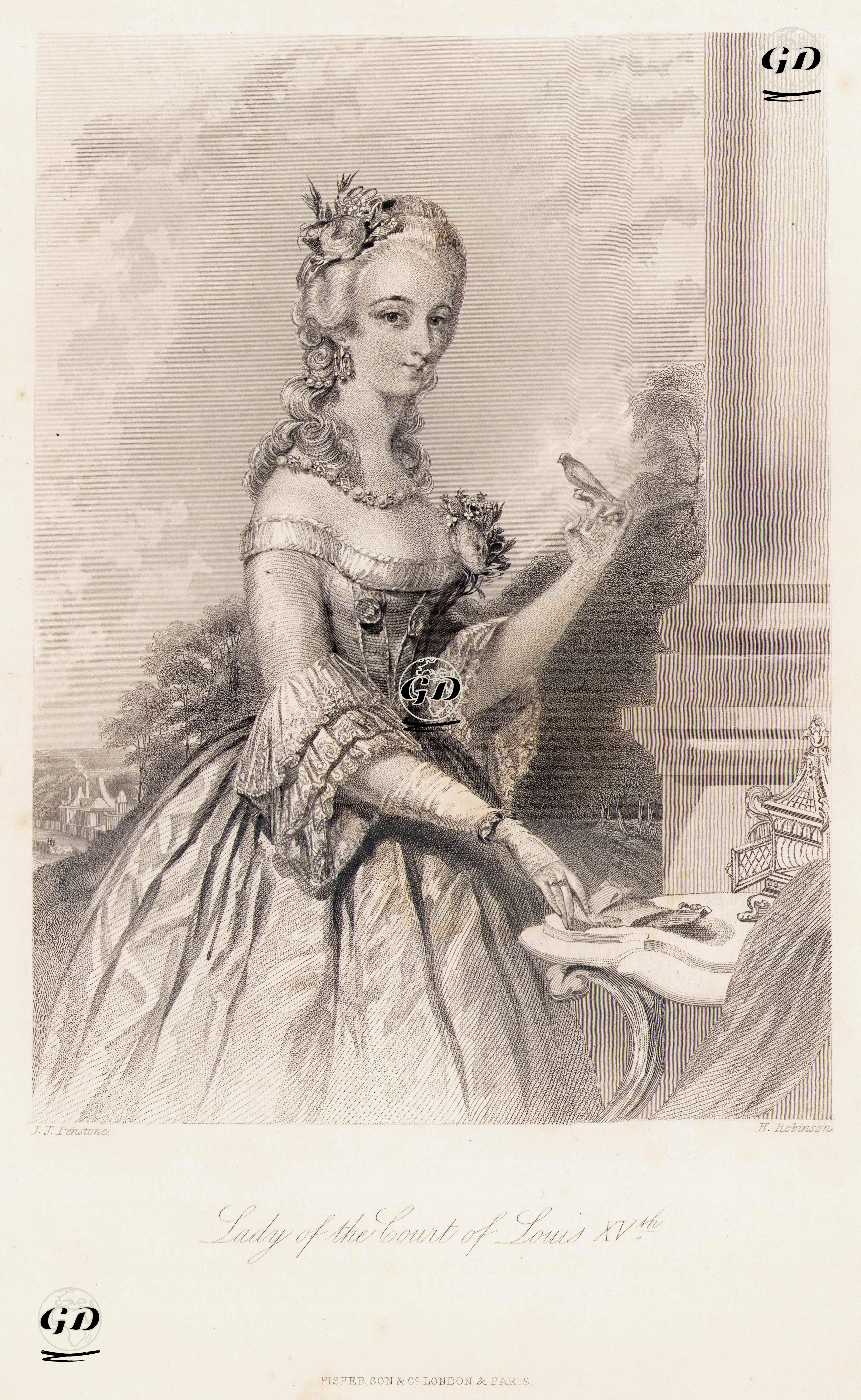 Lady Of The Court Of Louis XV. - John Jewell Penstone (1817-1902) - 1848