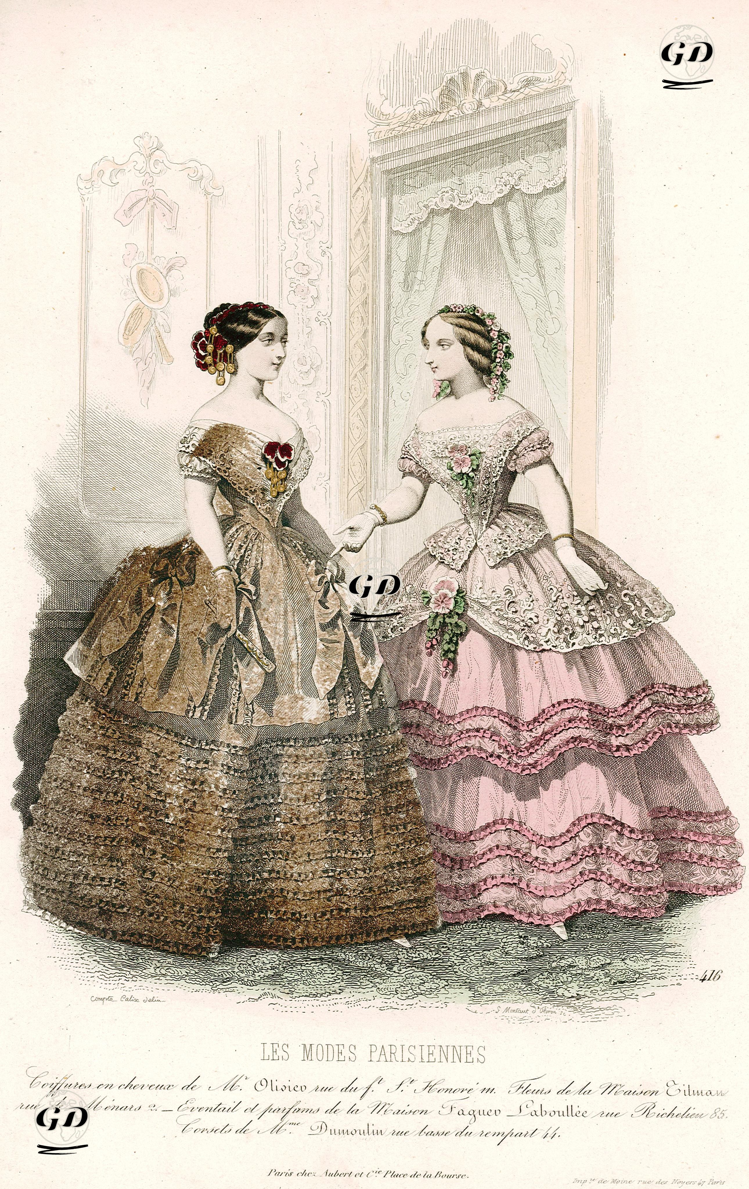 Les Modes Parisiennes, No.416 - François Claudius Compte-Calix (1813-1880) - 1850