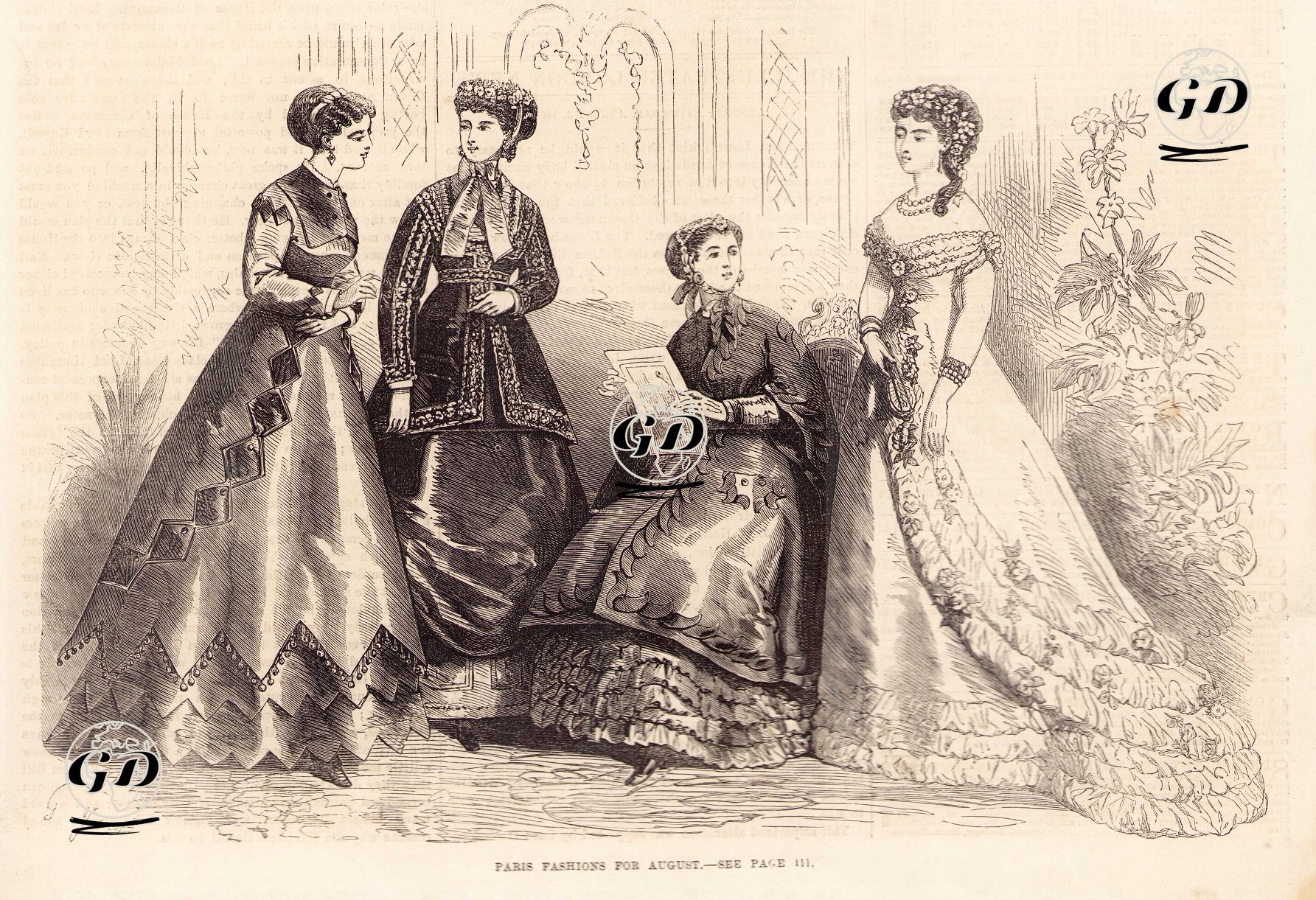 Paris Fashions For August (1867) -  - 1867