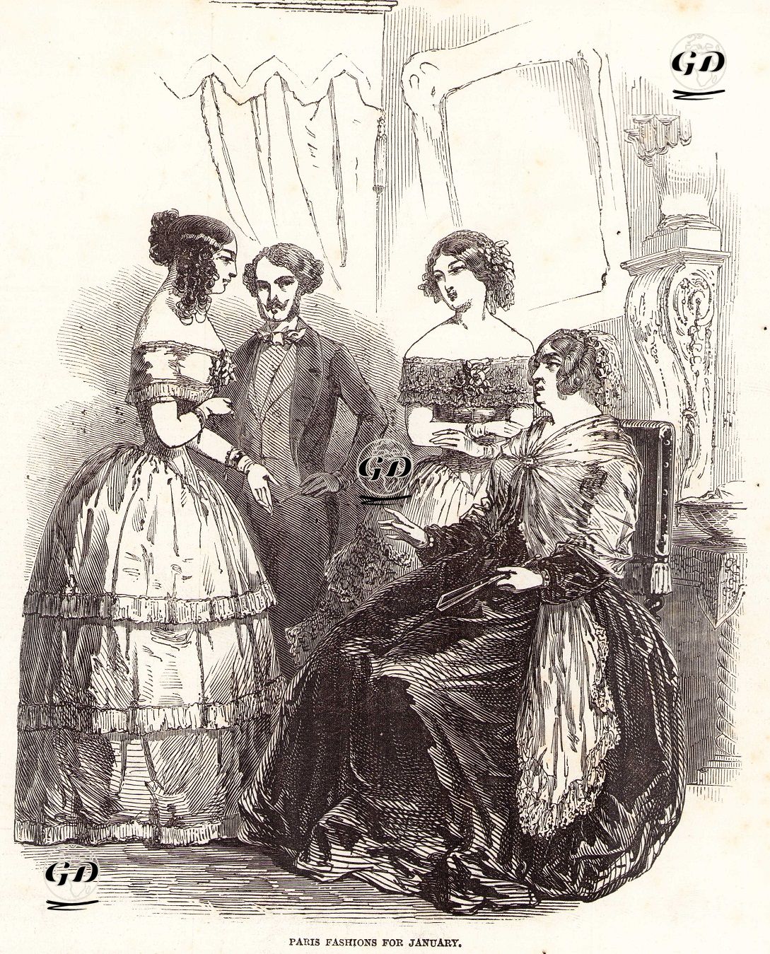 1848 Yılı Ocak Ayının Paris Modası -  - 1848