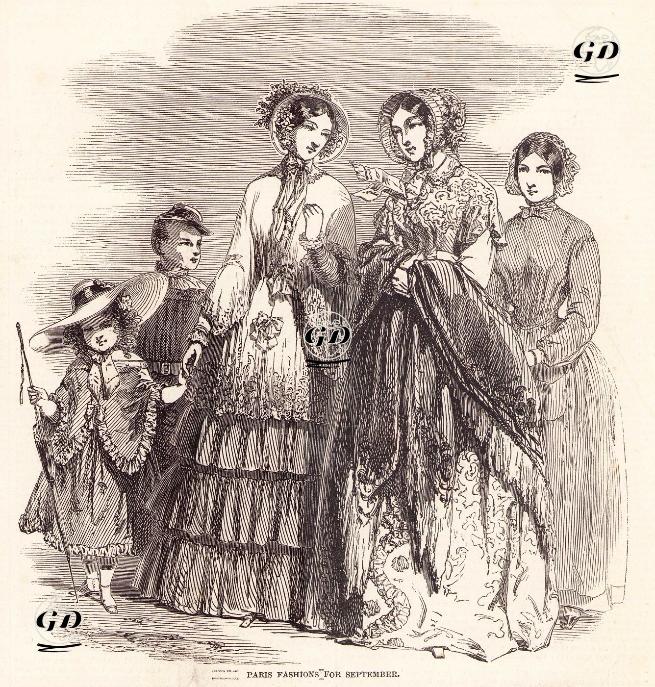 1848 Yılı Eylül Ayının Paris Modası -  - 1848