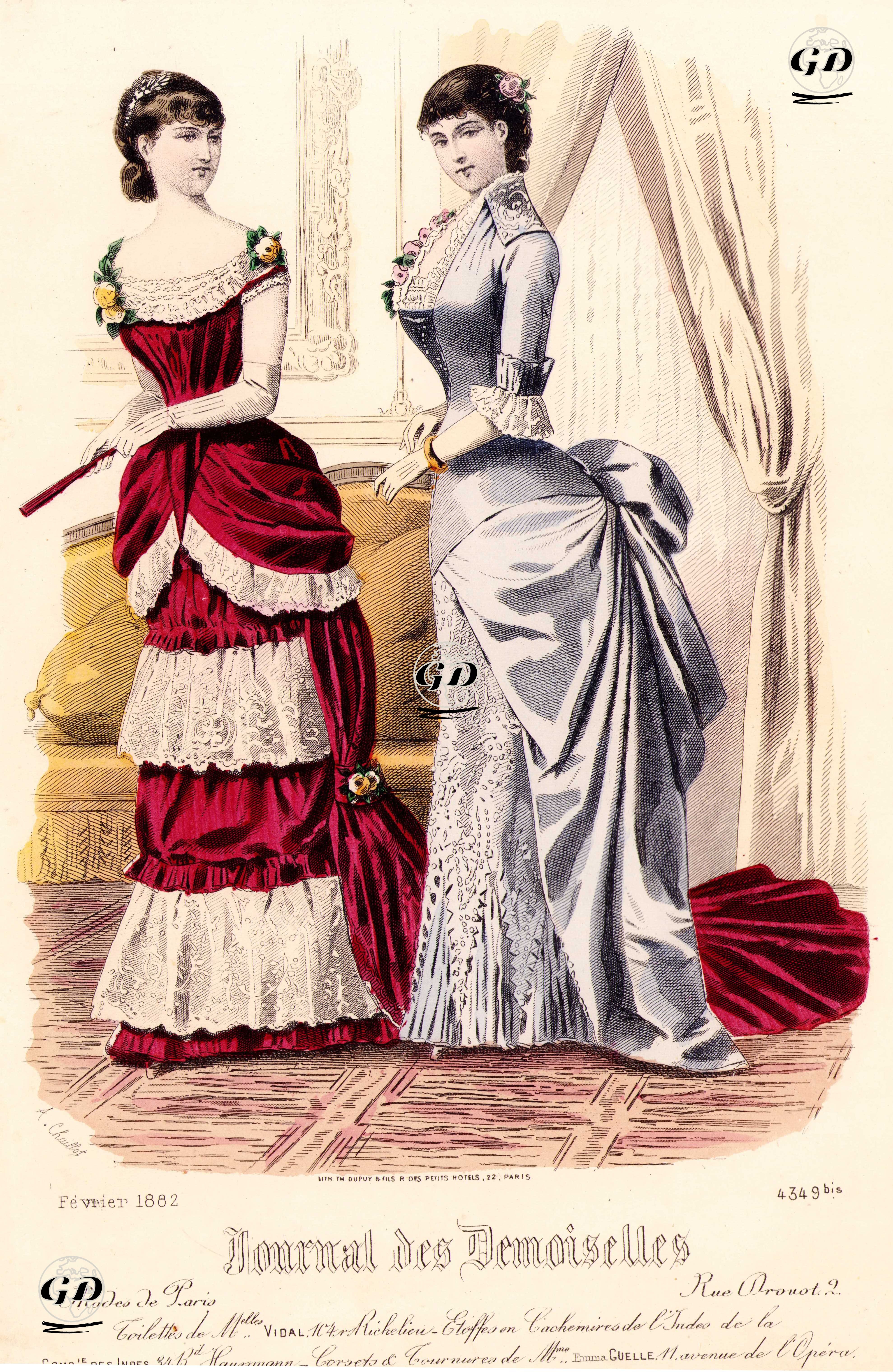 Journal des Demoiselles, Şubat 1882 - A.Chaillot - 1882