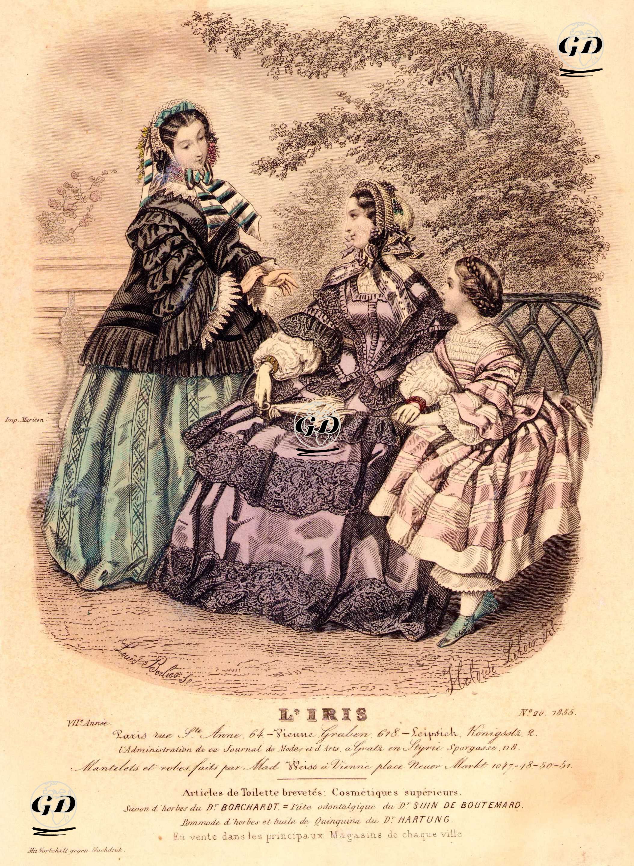 L’Iris Moda Dergisi, 1855 - Louis Berlier - 1855