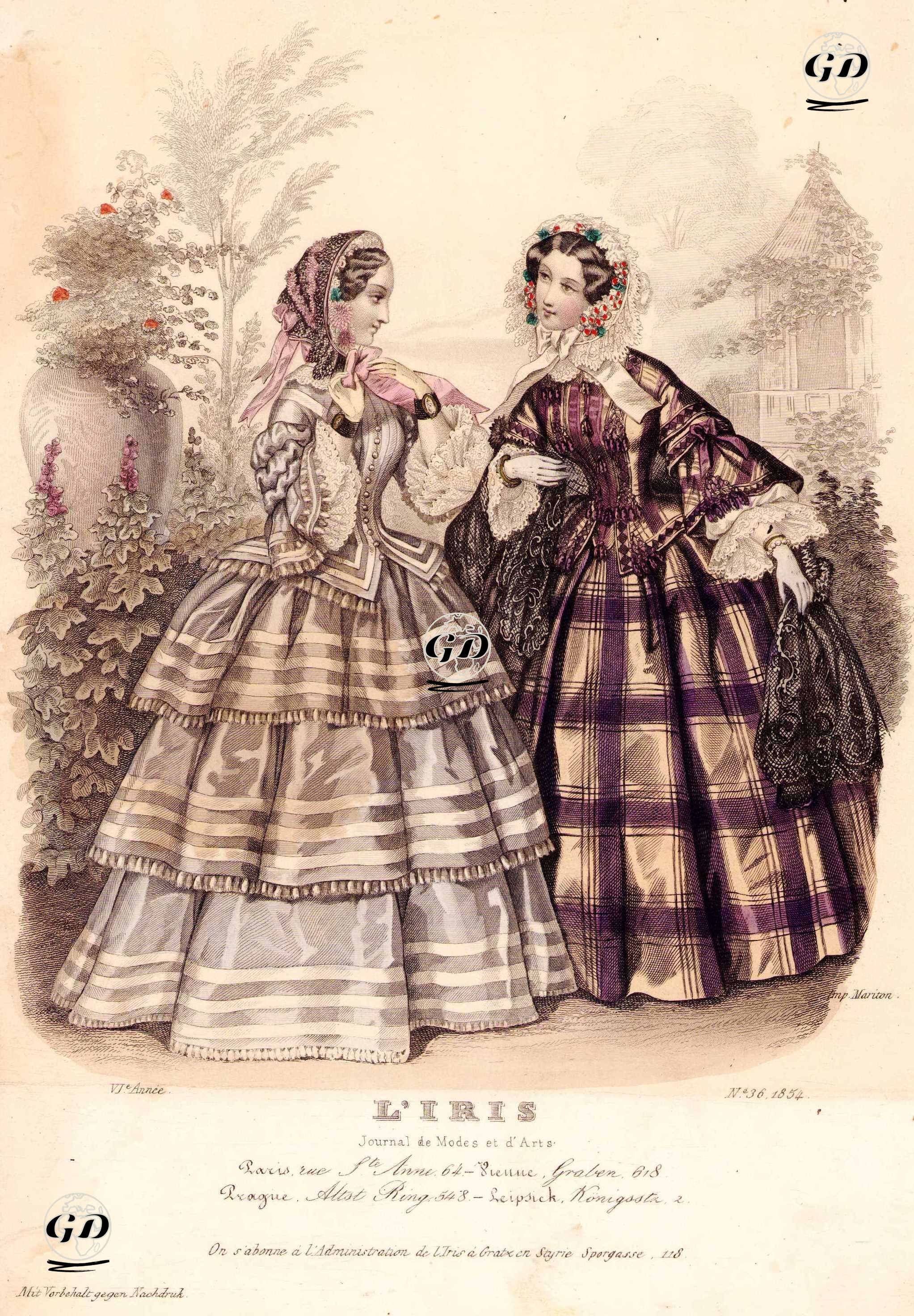 L’İris Moda Dergisi, Desenli Elbiseler -  - 1854