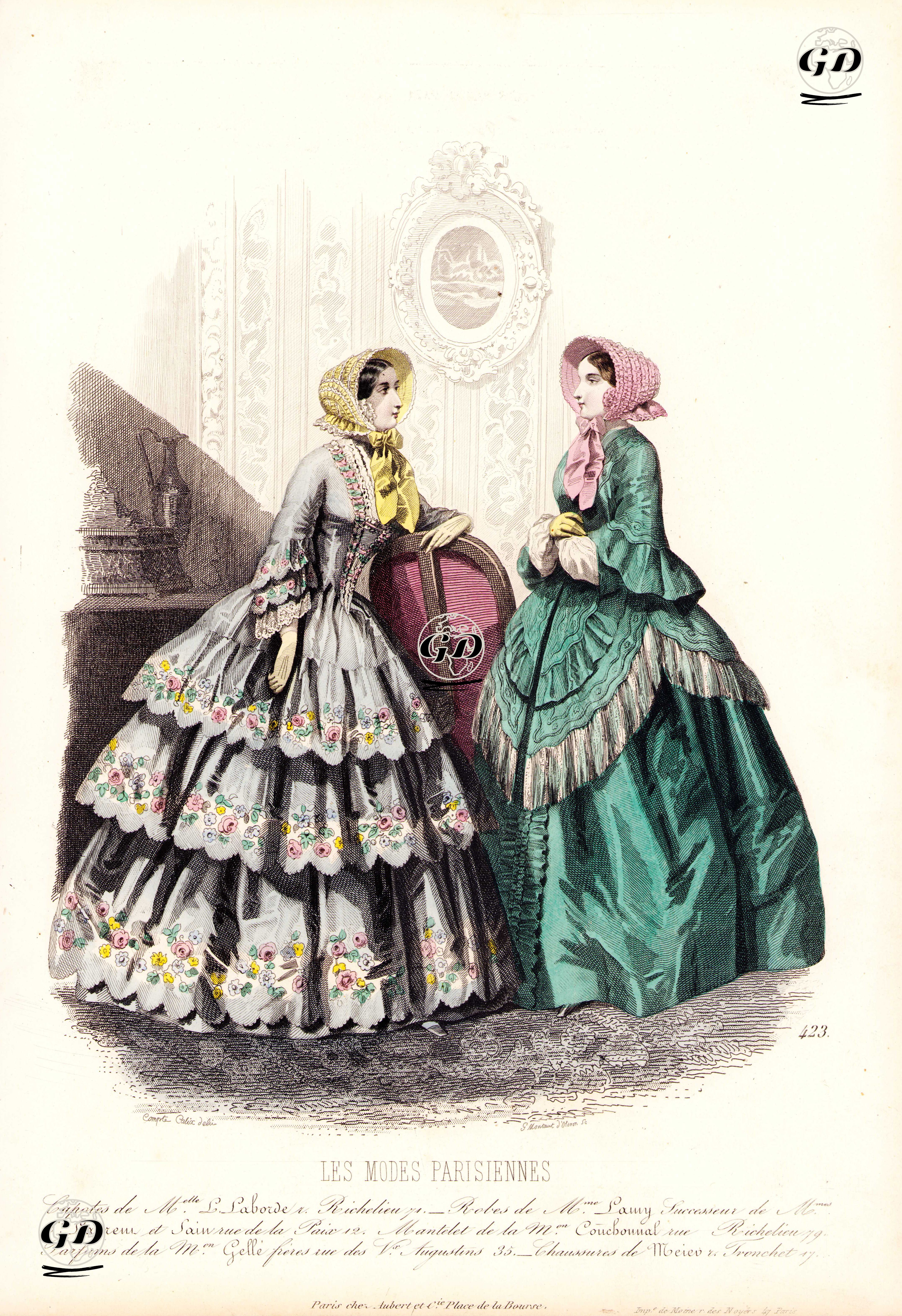 Les Modes Parisiennes, No.423 - François Claudius Compte-Calix (1813-1880) - 1850