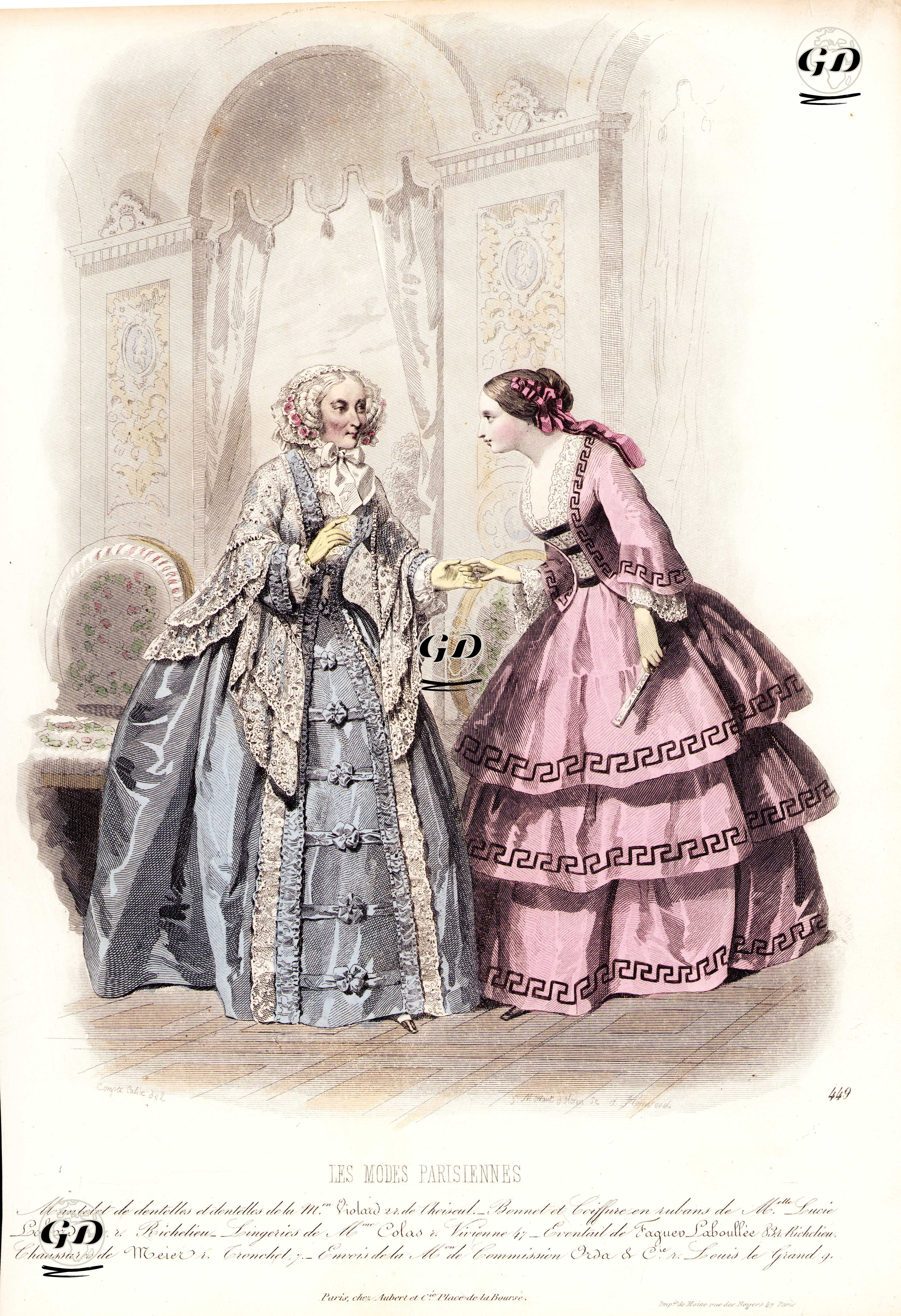 Les Modes Parisiennes, No.449 - François Claudius Compte-Calix (1813-1880) - 1851