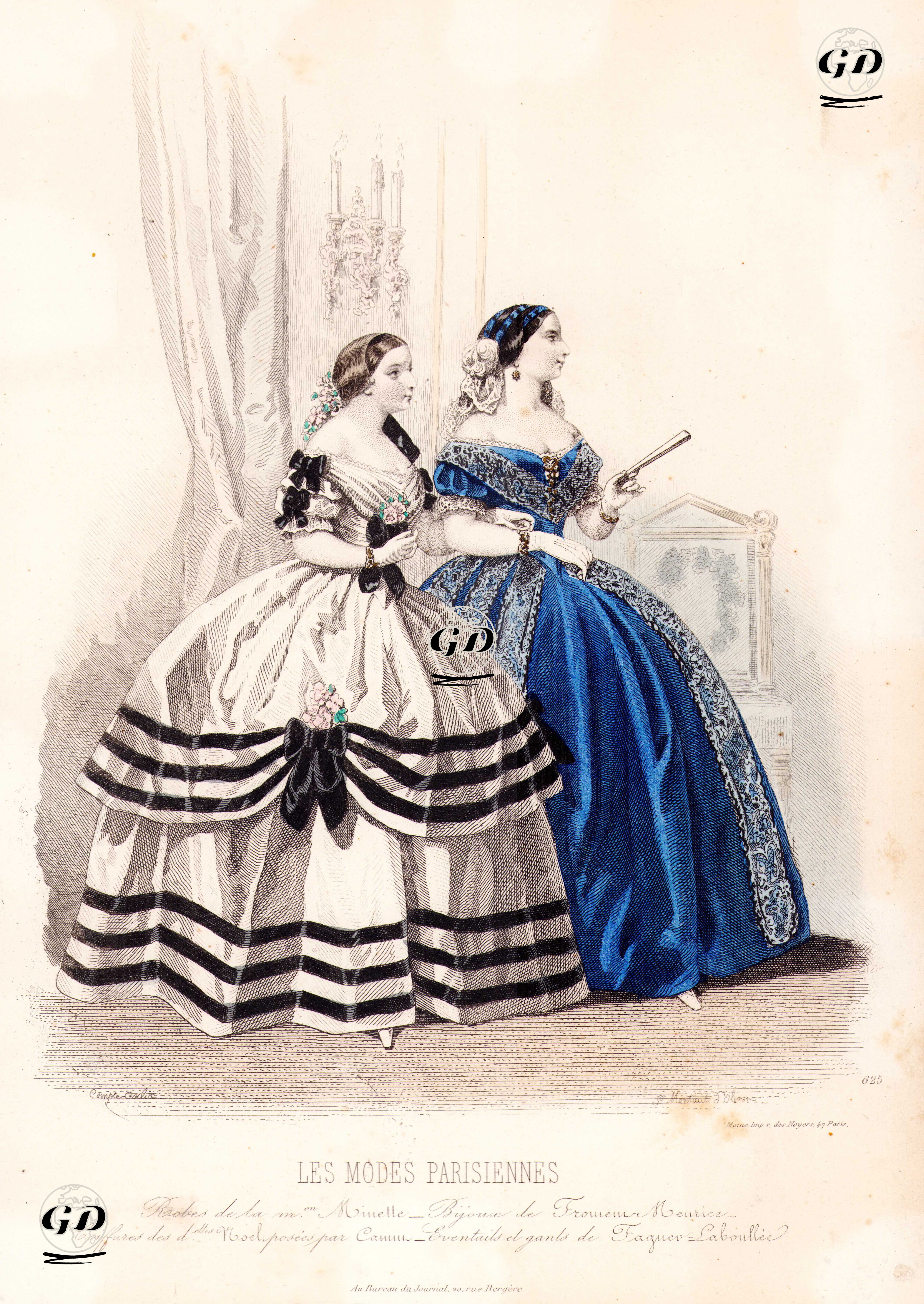 Les Modes Parisiennes, No.625 - François Claudius Compte-Calix (1813-1880) - 1855