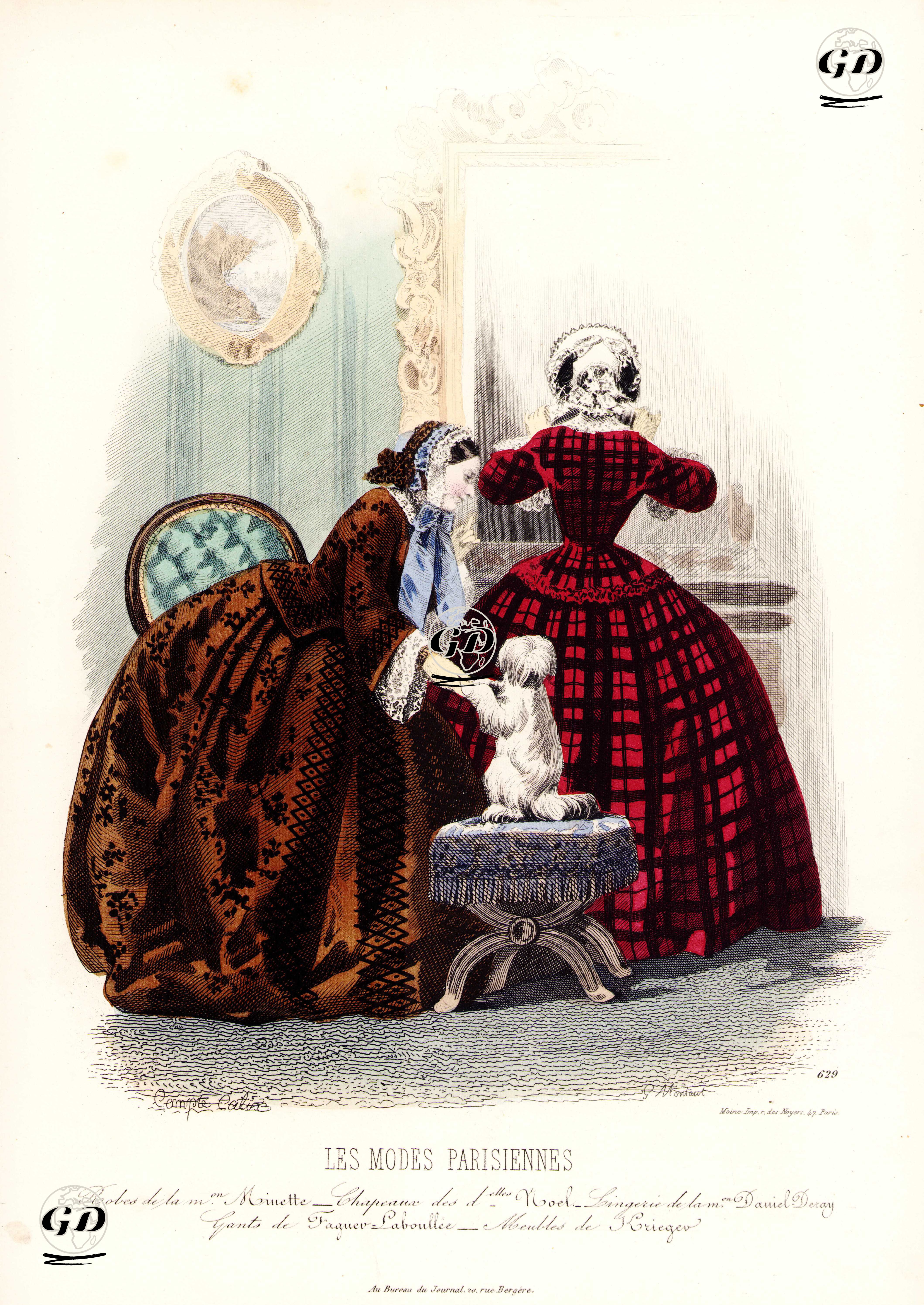 Les Modes Parisiennes, No.629 - François Claudius Compte-Calix (1813-1880) - 1855