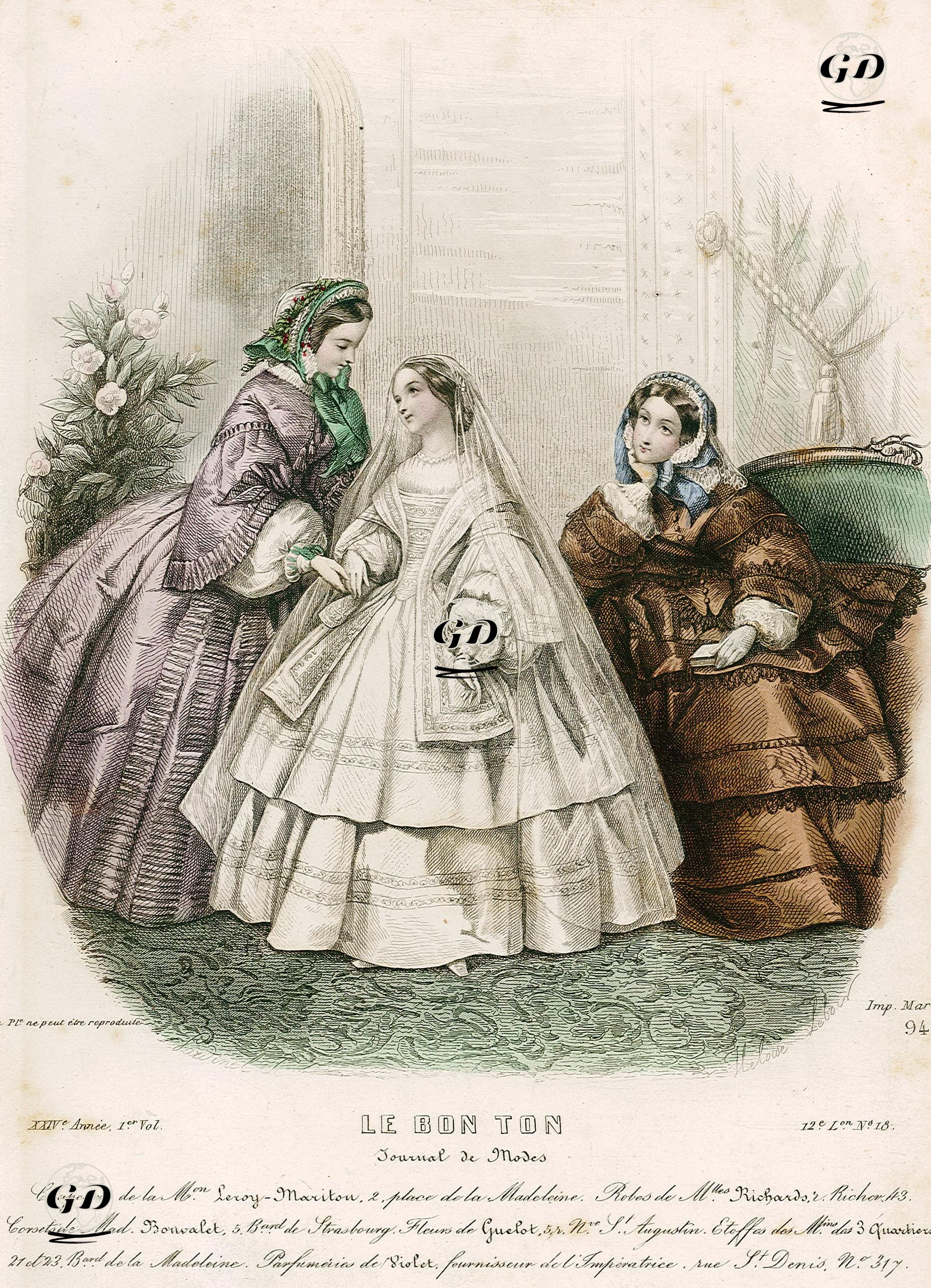 Le Bon Ton, Journal des Modes No.94 - Sardinel - 1850's
